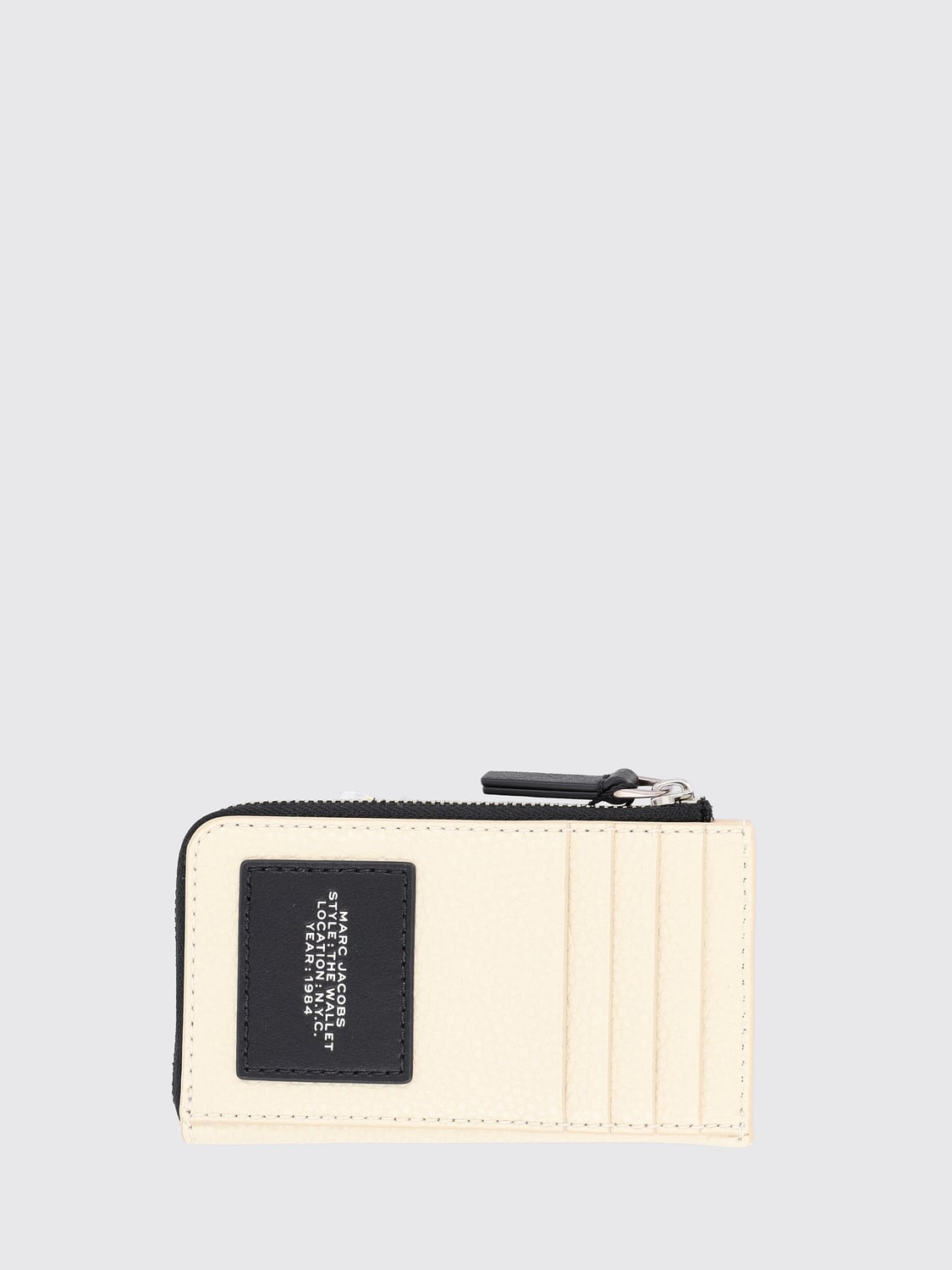 MARC JACOBS GELDBÖRSE: Kartenetui The Camp Patchwork Marc Jacobs aus genarbtem Kalbsleder mit Reißverschluss, Weiß - Img 2