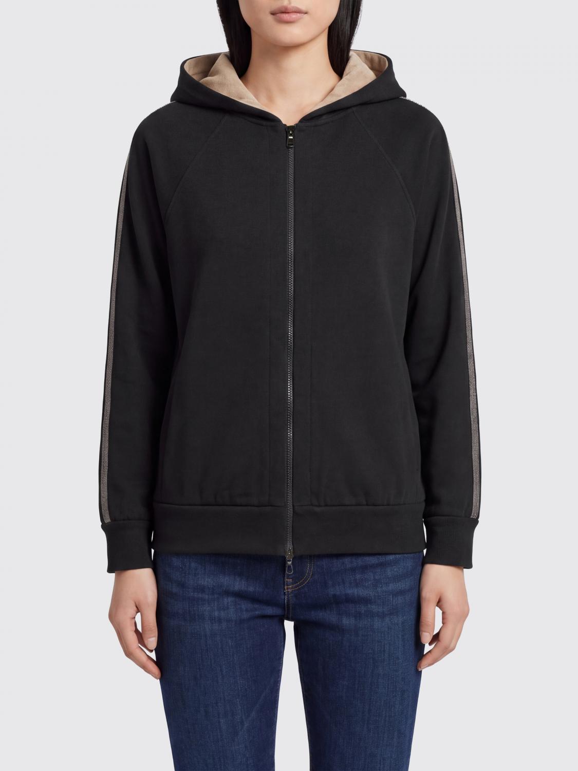 BRUNELLO CUCINELLI PULLOVER: Pullover damen Brunello Cucinelli, Schwarz - Img 1