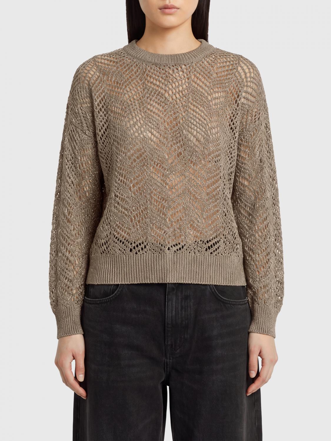 BRUNELLO CUCINELLI PULLOVER: Pullover damen Brunello Cucinelli, Grau 1 - Img 1