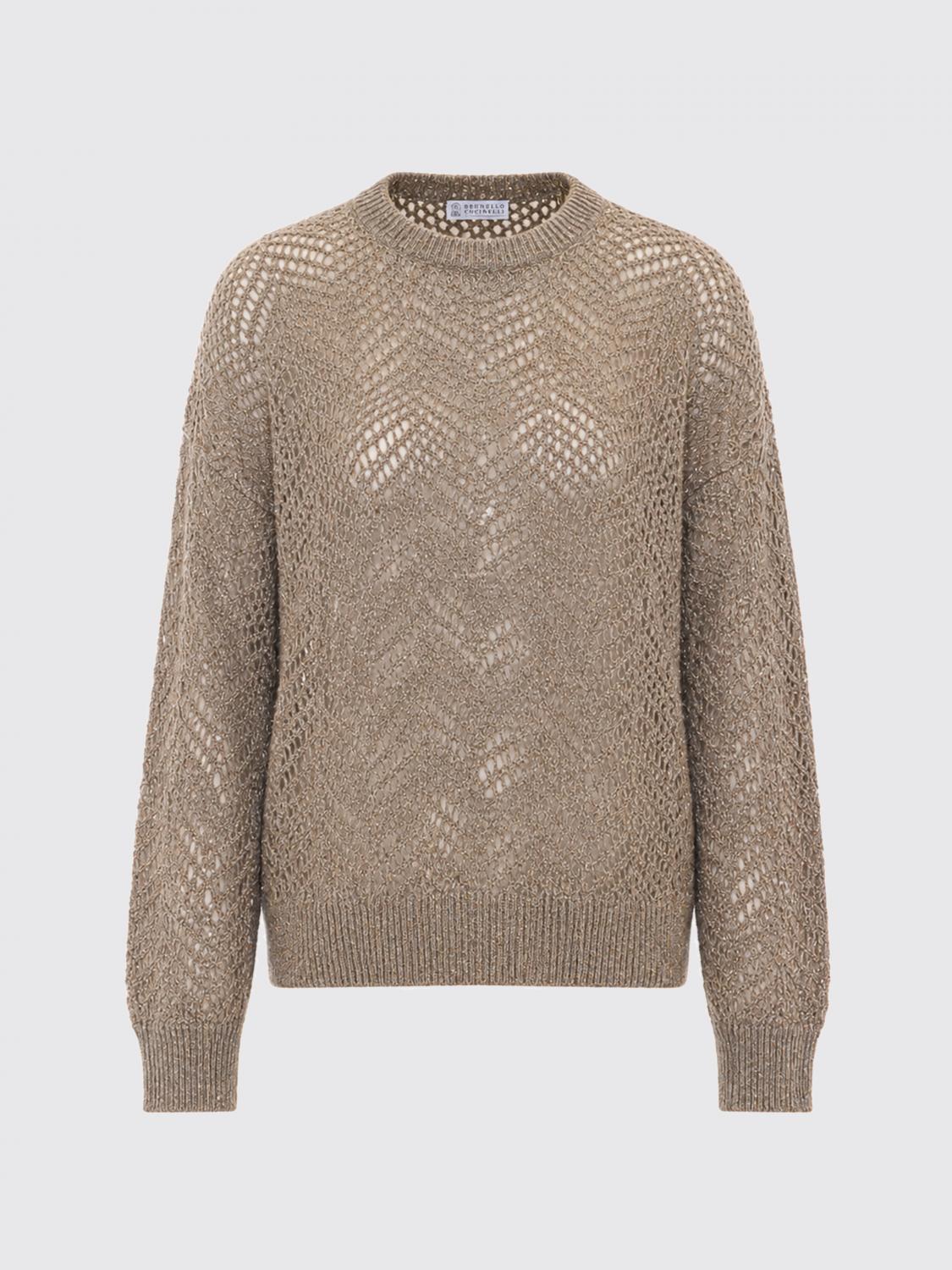BRUNELLO CUCINELLI PULLOVER: Pullover damen Brunello Cucinelli, Grau 1 - Img 2