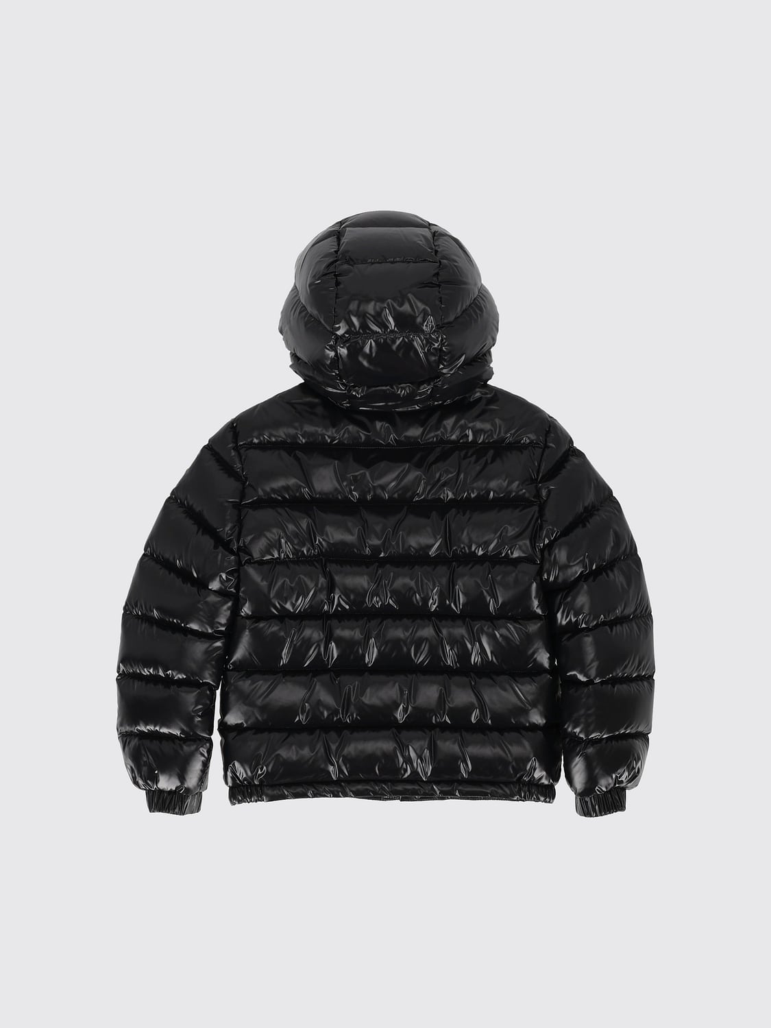 MONCLER JACKET: Boy's Hooded Quilted Recycled Nylon Down Jacket Moncler, Black - Img 2