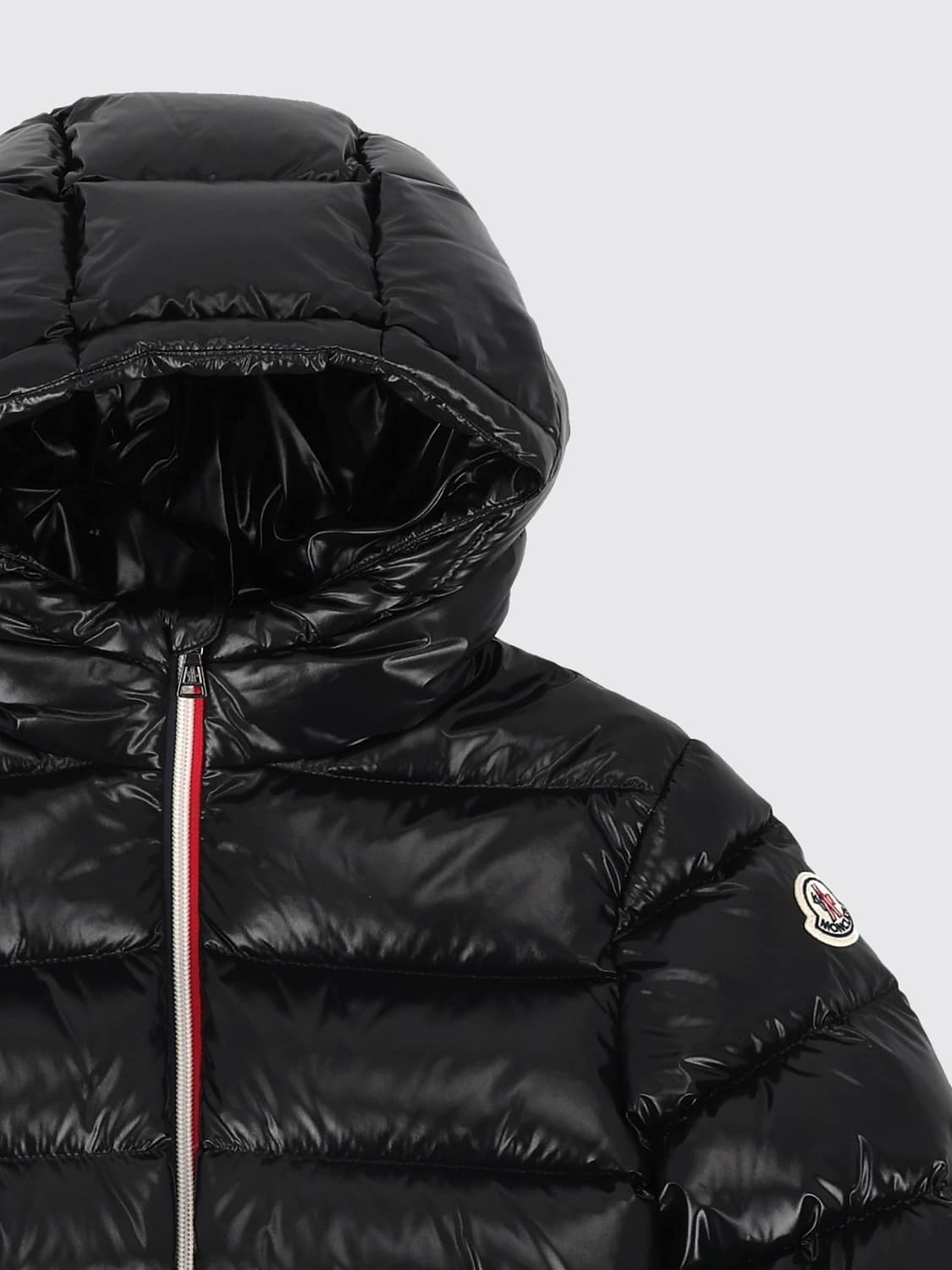 MONCLER JACKET: Boy's Hooded Quilted Recycled Nylon Down Jacket Moncler, Black - Img 3