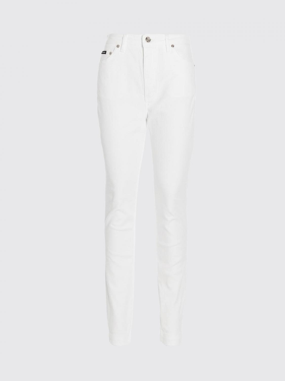 DOLCE & GABBANA JEANS: Jeans donna Dolce & Gabbana, Bianco - Img 2
