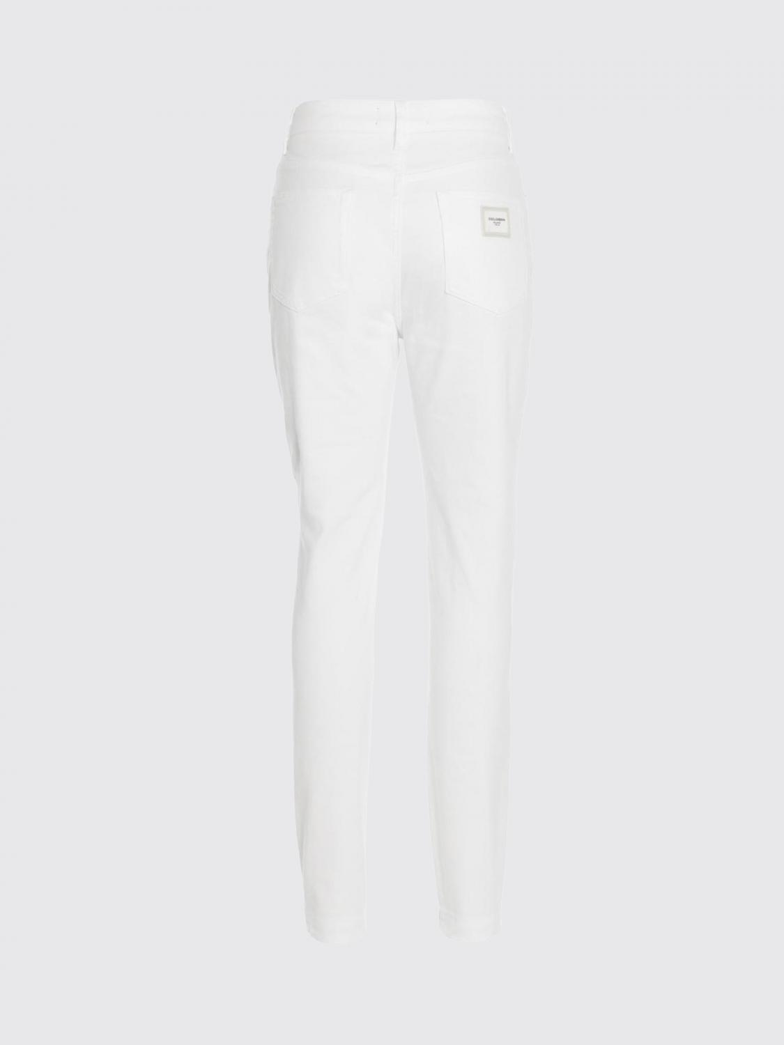 DOLCE & GABBANA JEANS: Jeans donna Dolce & Gabbana, Bianco - Img 3