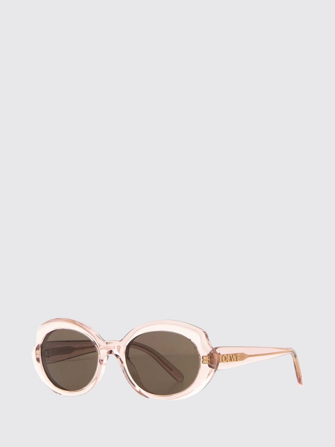 LOEWE OCCHIALI DA SOLE: Occhiali da sole cat-eye Loewe in acetato rosa con logo lettering, Rosa - Img 1