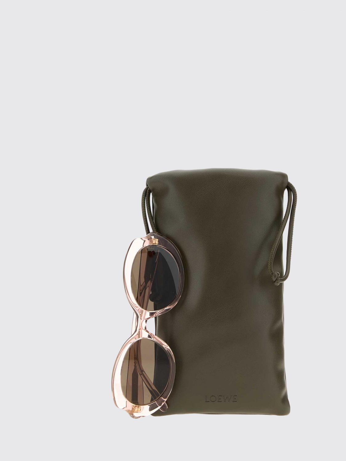 LOEWE OCCHIALI DA SOLE: Occhiali da sole cat-eye Loewe in acetato rosa con logo lettering, Rosa - Img 3