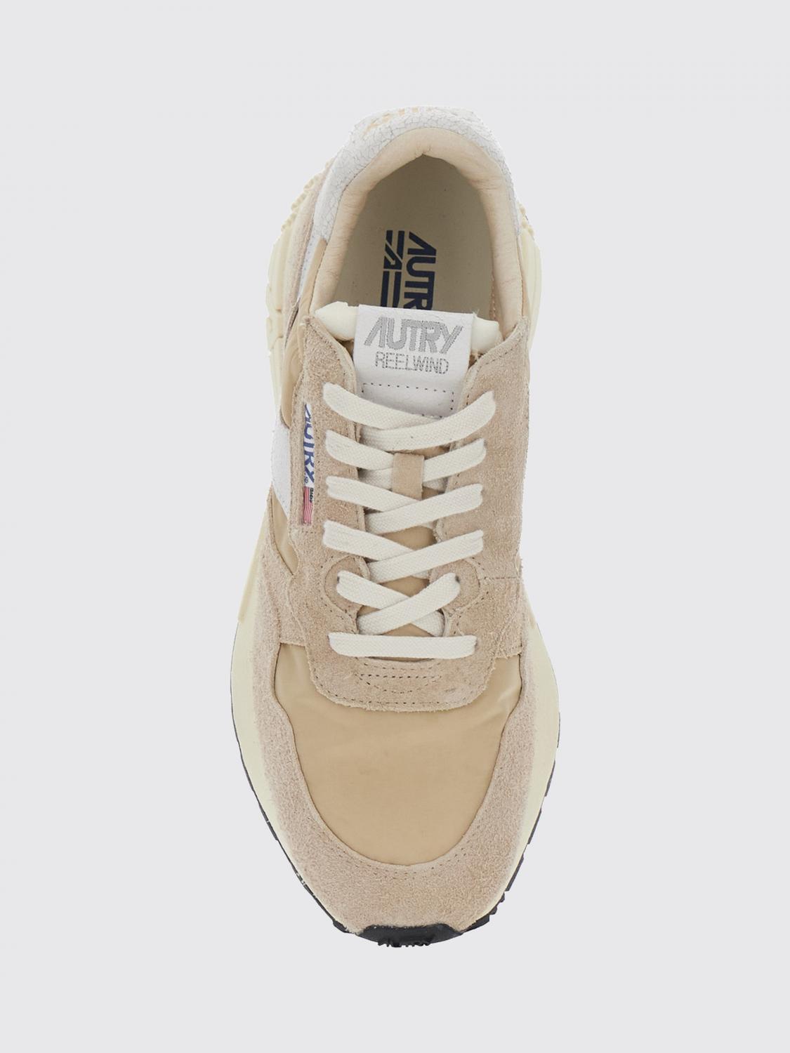 AUTRY SNEAKERS: Reelwind Autry Nylon and Suede Bovine Leather Sneakers with Jagged Sole, Beige - Img 4