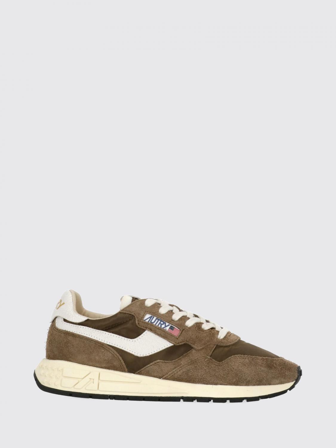 AUTRY SNEAKERS: Reelwind Autry Nylon and Suede Bovine Leather Sneakers with Jagged Sole, Burnt - Img 1