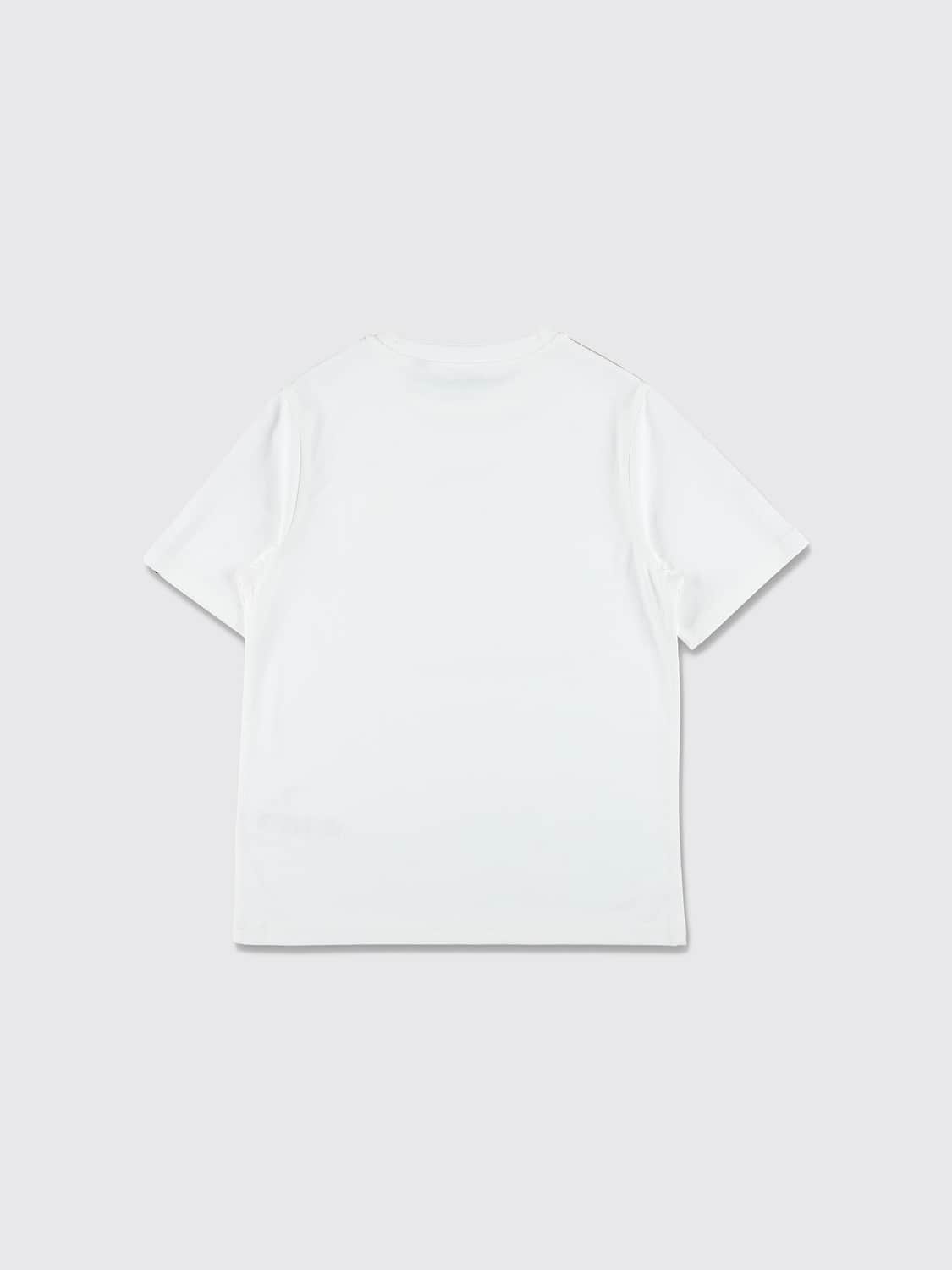 BURBERRY T-SHIRT: Burberry Klassisches Rundhals-T-Shirt für Jungen aus weißer Baumwolle, Weiß - Img 2