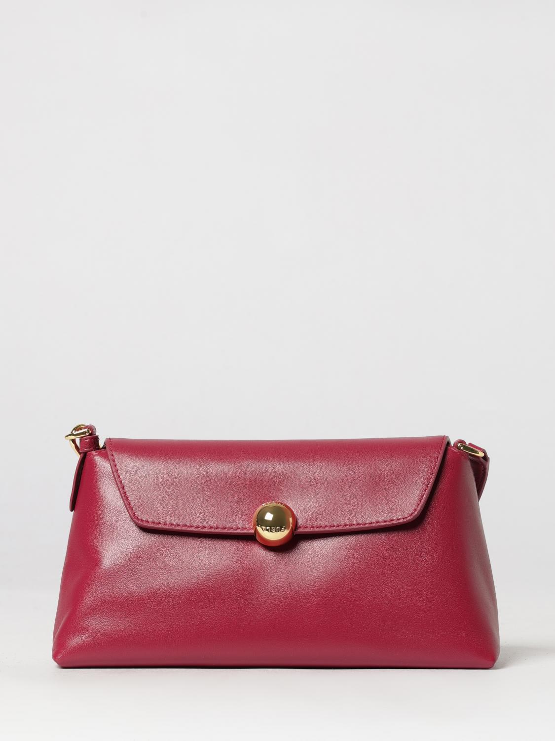 FURLA HANDTASCHE: Furla Sfera Kleine Handtasche aus Glattleder mit abnehmbarem Riemen, Rot - Img 1