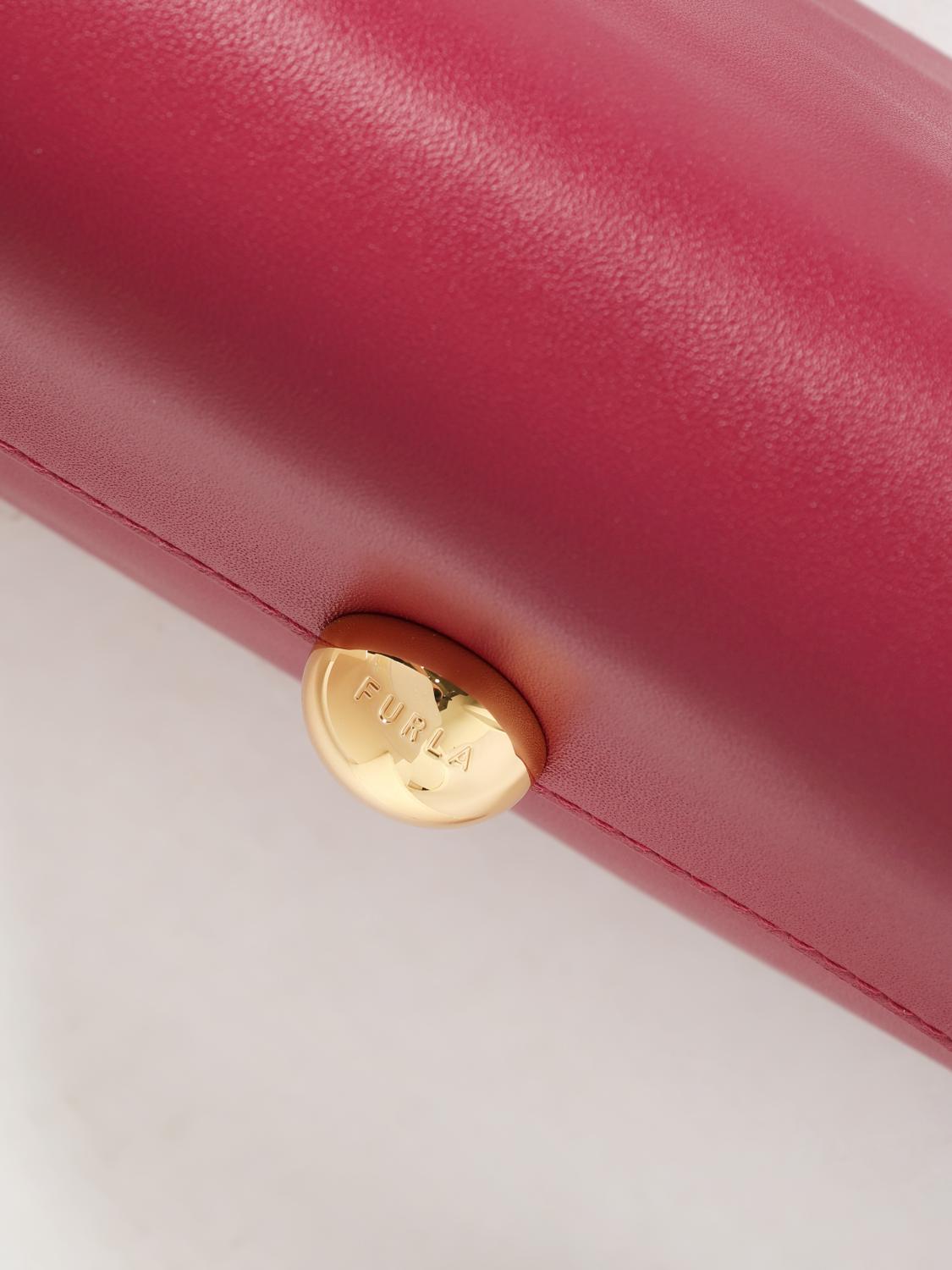 FURLA HANDTASCHE: Furla Sfera Kleine Handtasche aus Glattleder mit abnehmbarem Riemen, Rot - Img 3