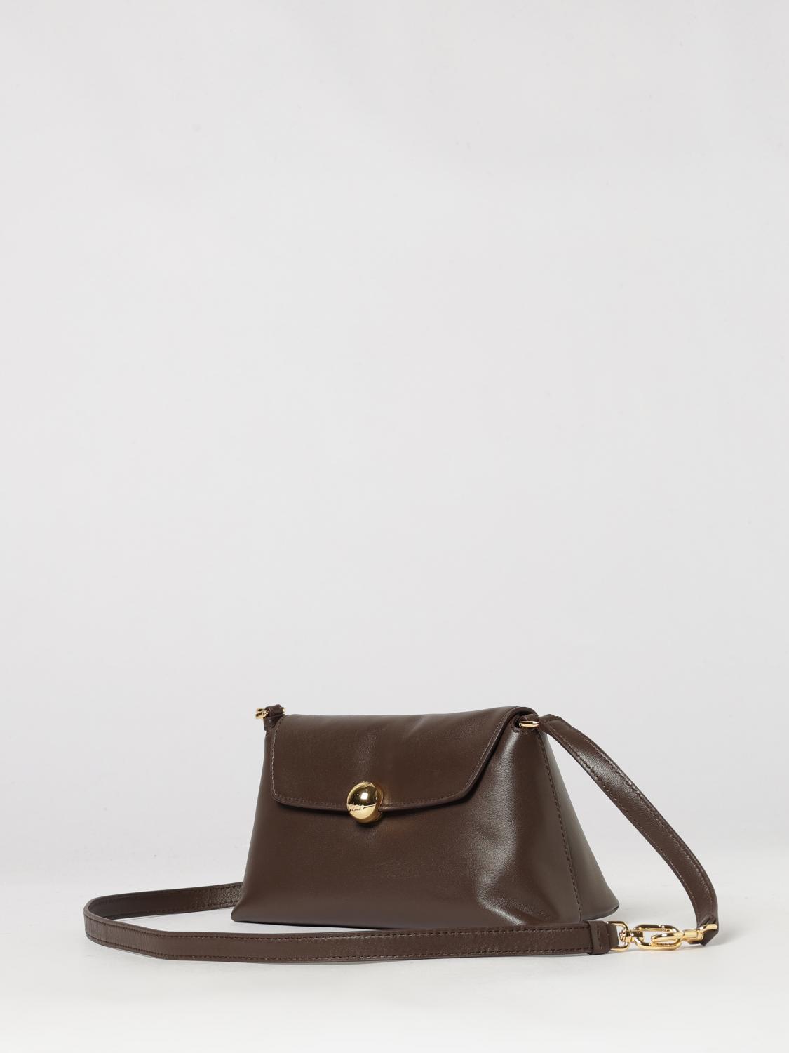 FURLA SAC À MAIN: Petit sac à main Sfera Furla en cuir lisse avec bandoulière amovible, Marron - Img 3