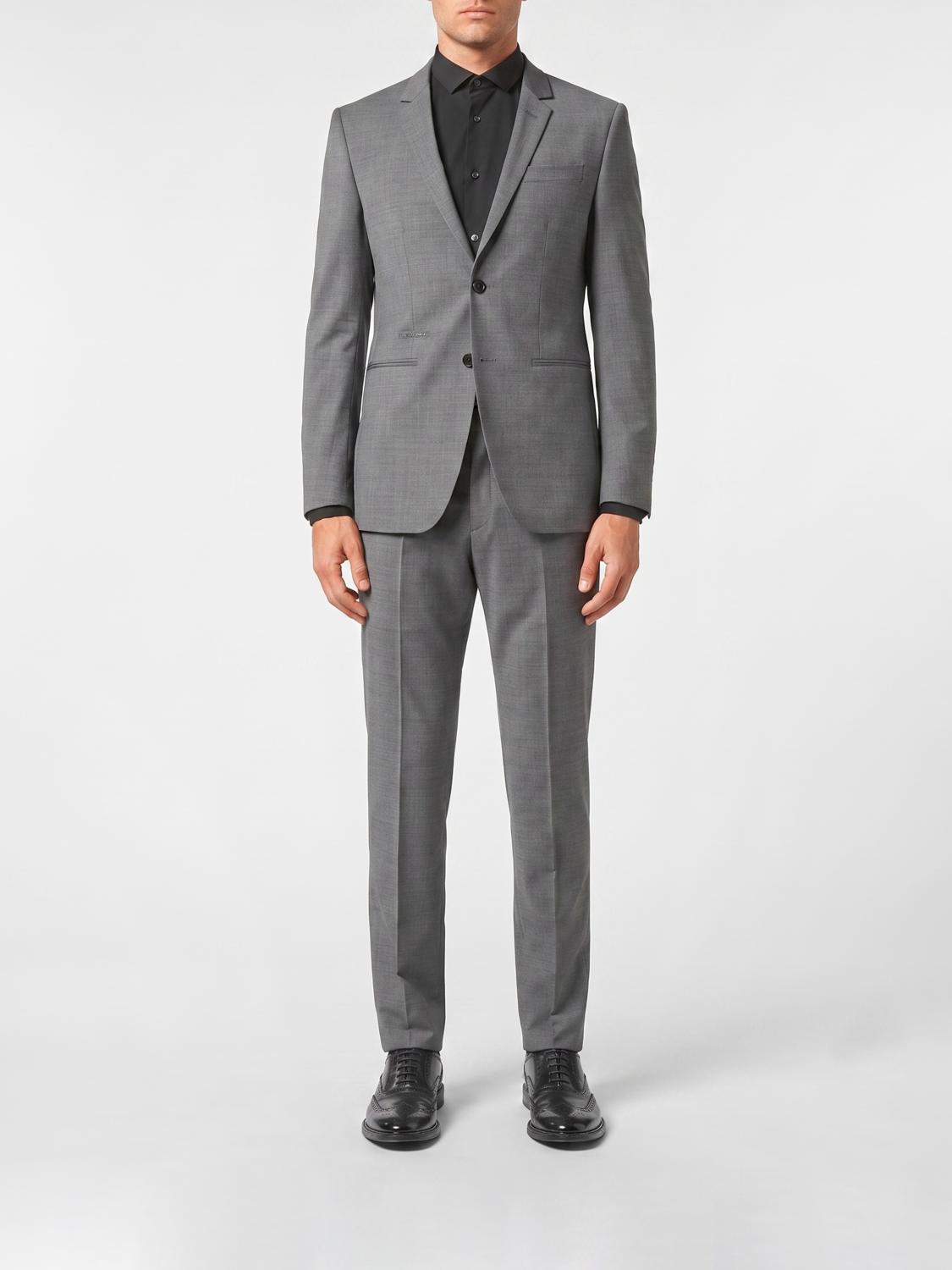 PHILIPP PLEIN スーツ: PHILIPP PLEIN スリムフィット シングルブレスト ウールブレンドスーツ, グレー - Img 1