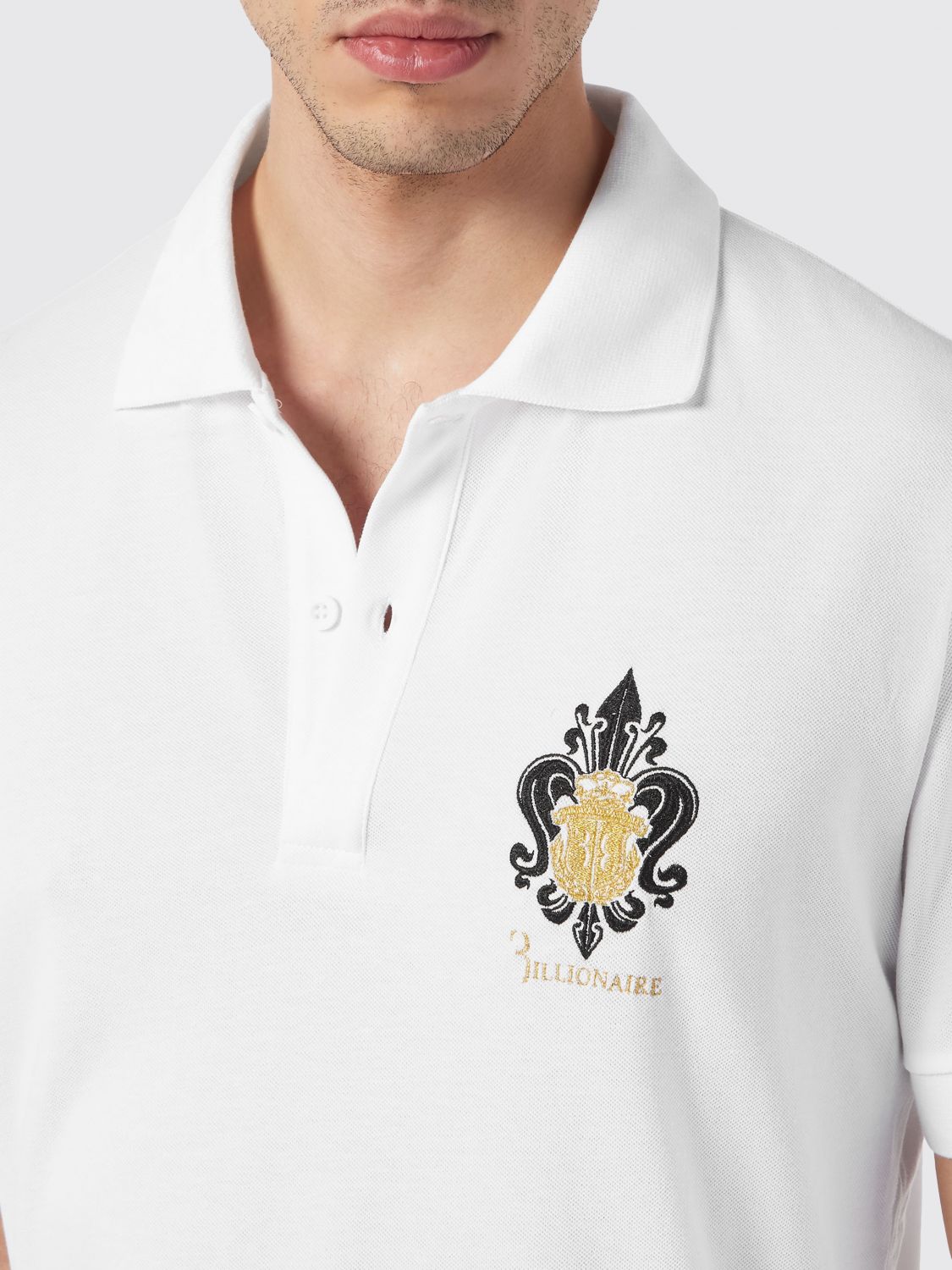 BILLIONAIRE POLO SHIRT: Polo shirt men Billionaire, White - Img 3