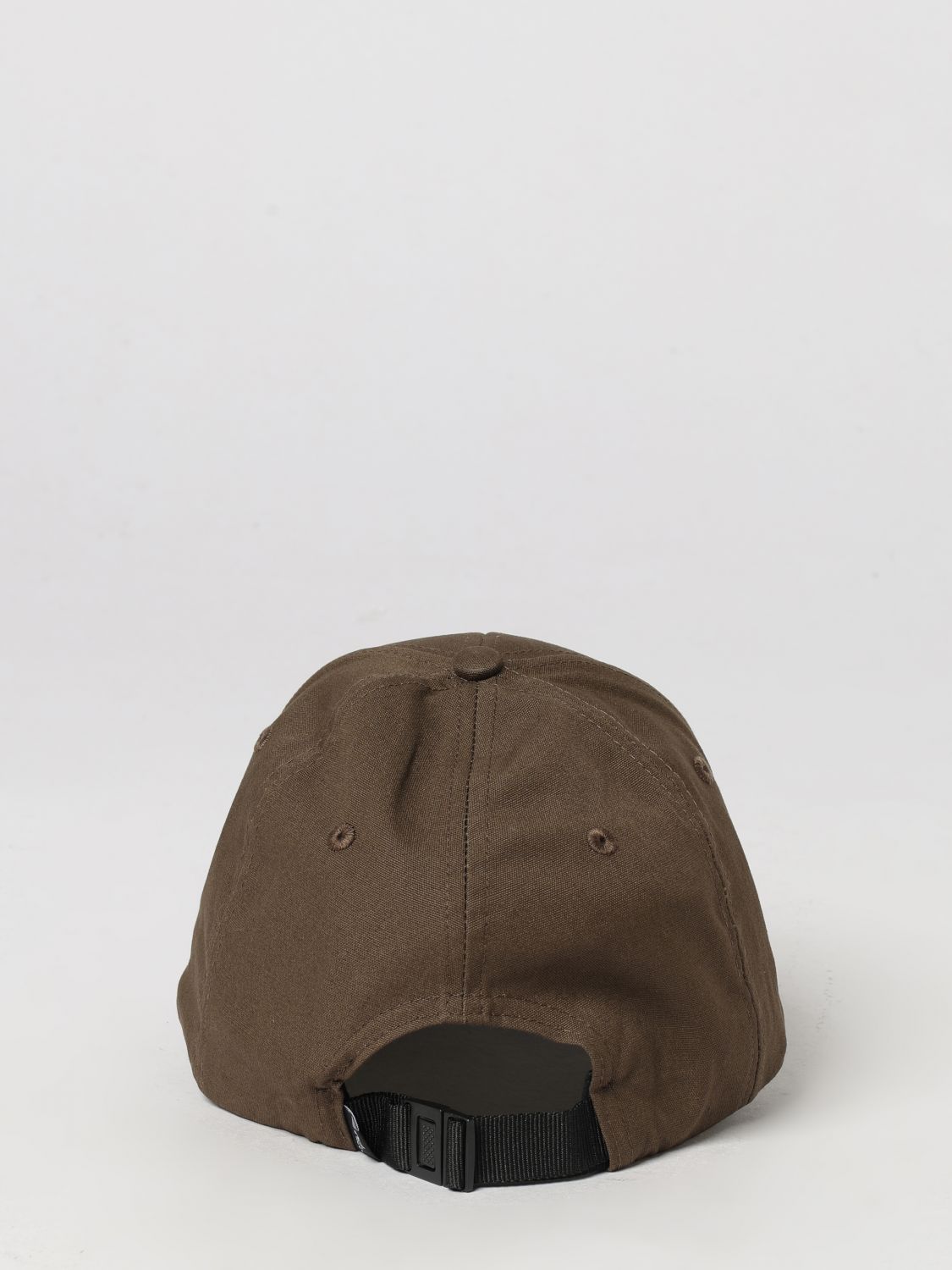 STONE ISLAND HAT: Stone Island Cotton Baseball Cap with Embroidered Compass Logo, Brown - Img 3