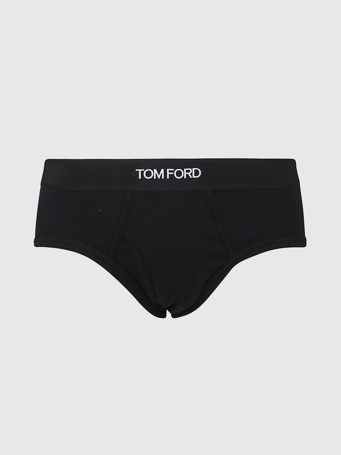 TOM FORD INTIMO: Set di due slip Tom Ford in cotone stretch con fascia logata, Nero 1 - Img 2
