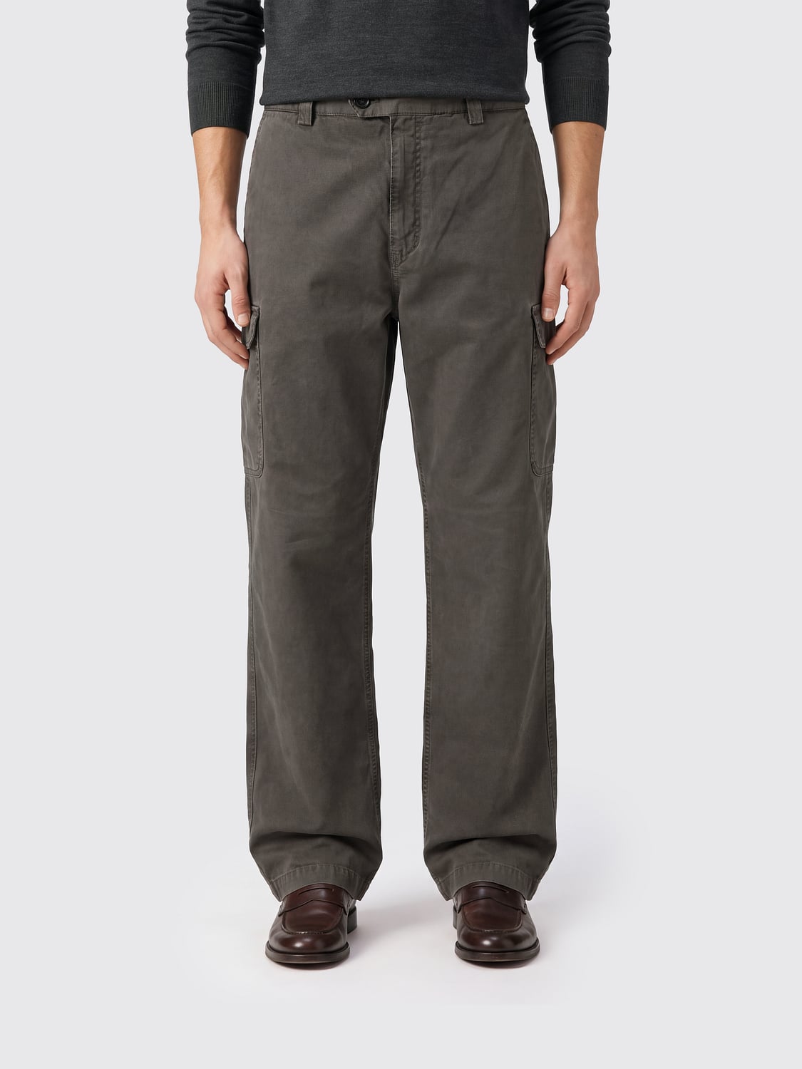 BRUNELLO CUCINELLI HOSE: Slim-Fit-Cargohose aus Baumwolle von Brunello Cucinelli, Dark - Img 1