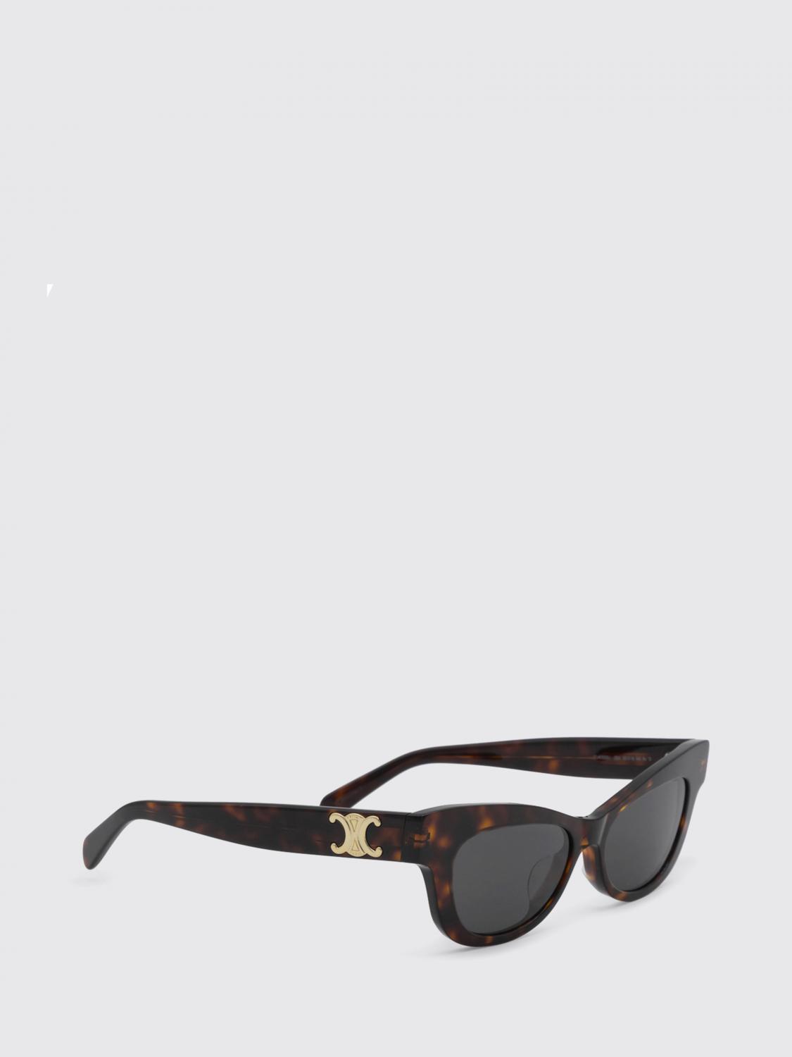CELINE GAFAS DE SOL: Gafas de sol ojo de gato Celine de acetato carey con logo Triomphe, Rojo - Img 1