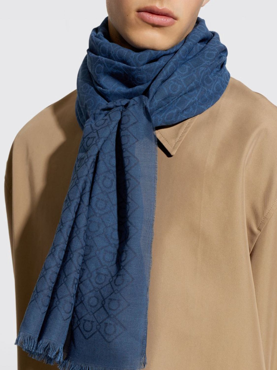 FERRAGAMO SCHAL: Schal herren Ferragamo, Navy - Img 2