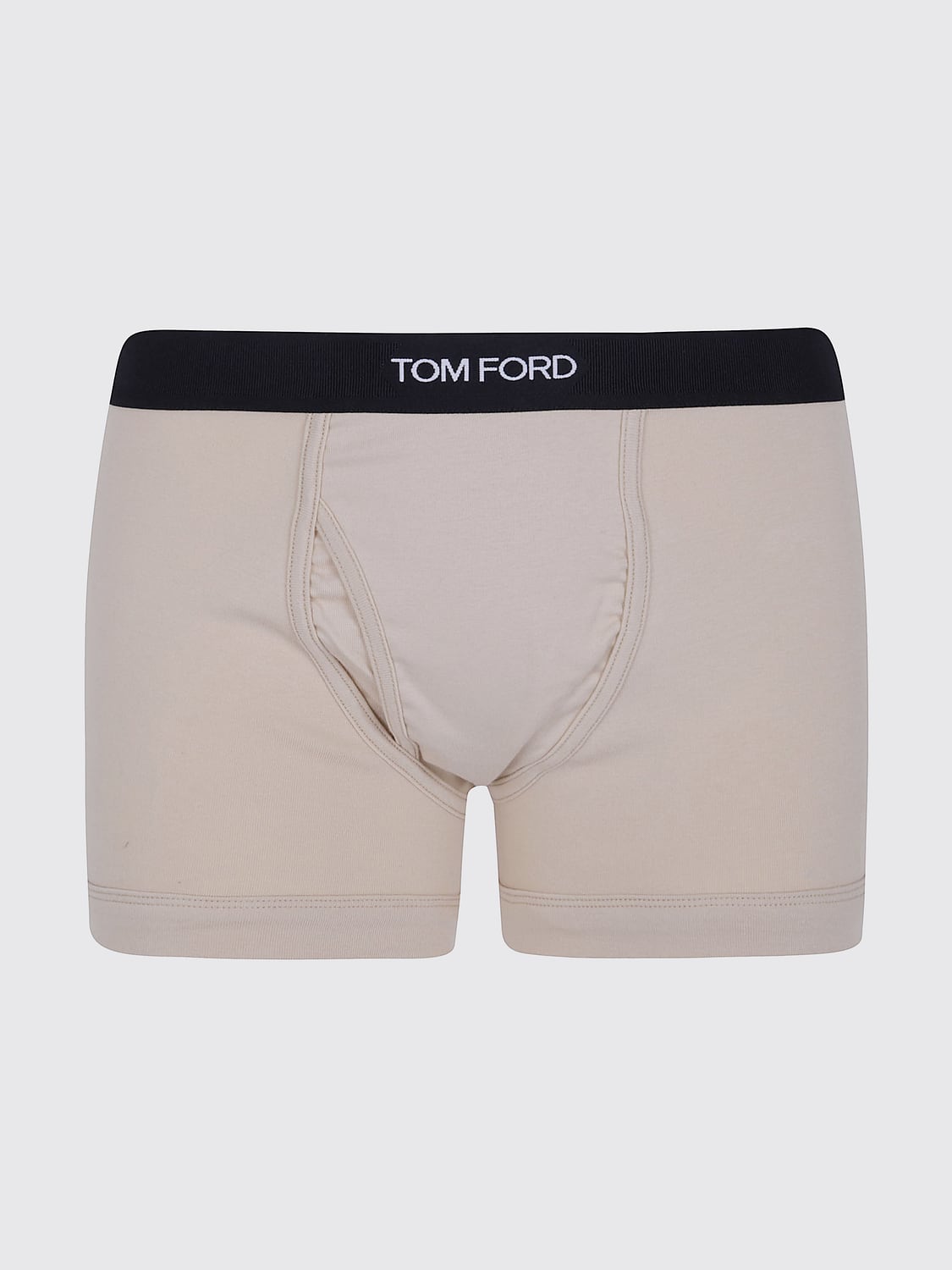 TOM FORD INTIMO: Boxer parigamba Tom Ford in cotone stretch con fascia logata in vita, Rosa - Img 1