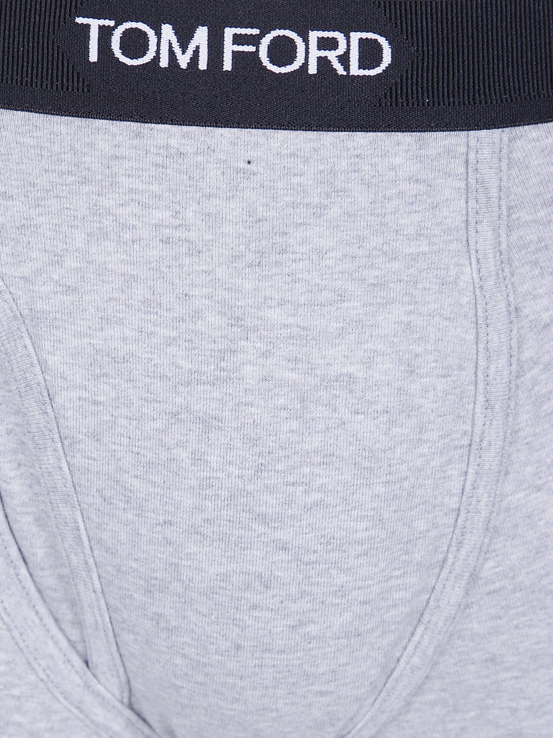 TOM FORD INTIMO: Boxer parigamba Tom Ford in cotone stretch con fascia logata in vita, Grigio - Img 3