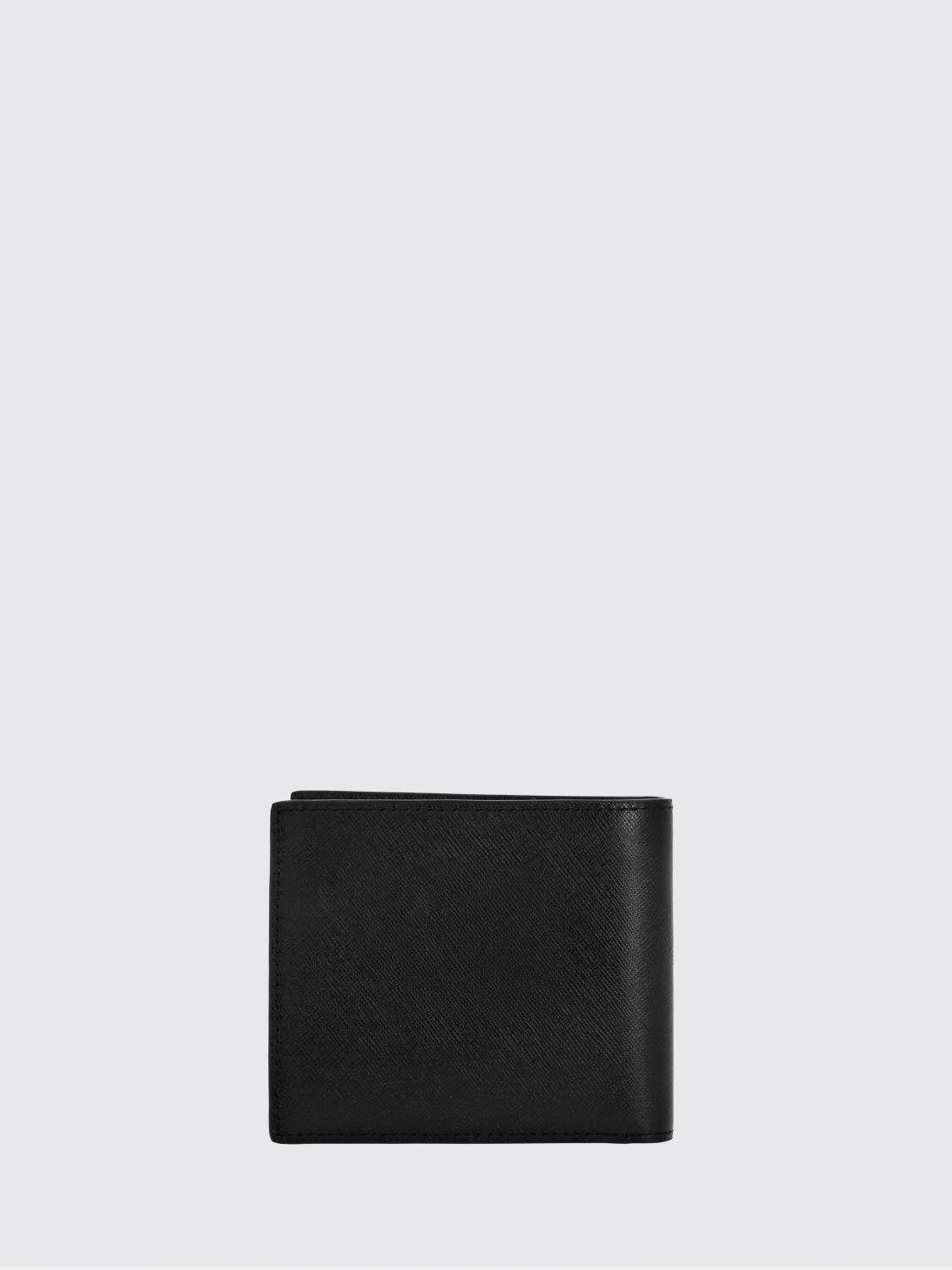 PHILIPP PLEIN PORTEMONNAIE: Bifold-Geldbörse Philipp Plein aus Kalbsleder mit Metall-Logo, Schwarz - Img 3