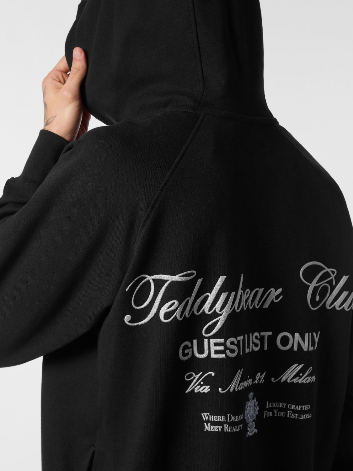 PHILIPP PLEIN SWEATSHIRT: Sweat-shirt à capuche Philipp Plein en coton avec imprimé Teddy Bear, Noir - Img 3