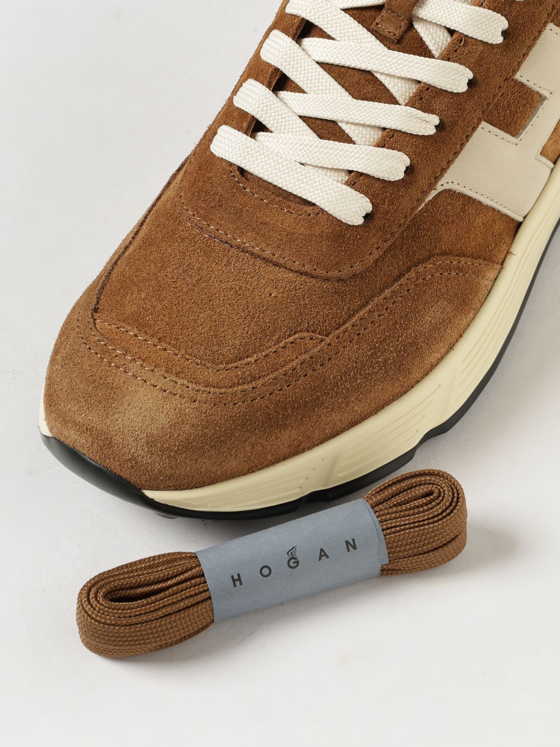 HOGAN BASKETS: Baskets Hyperlight Hogan en cuir suédé à semelle chunky, Terre - Img 4