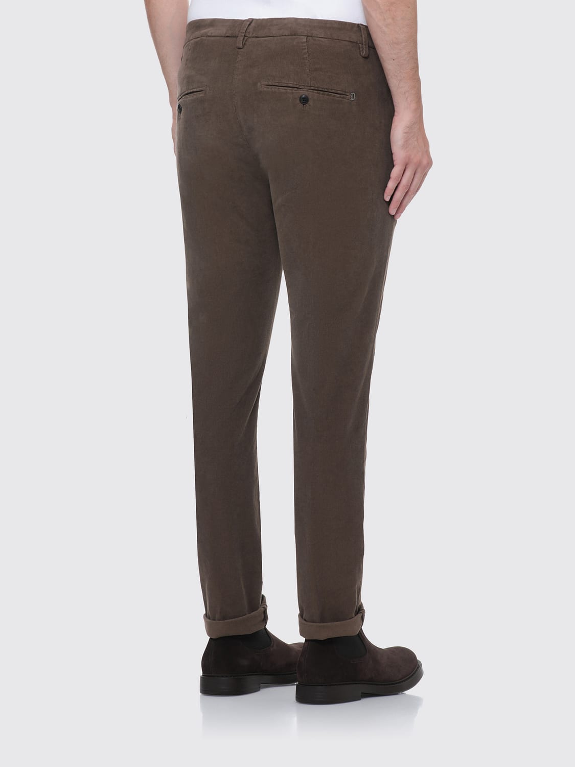 DONDUP PANTALONES: Pantalones chinos Gaubert Dondup slim fit de pana, Arena - Img 2