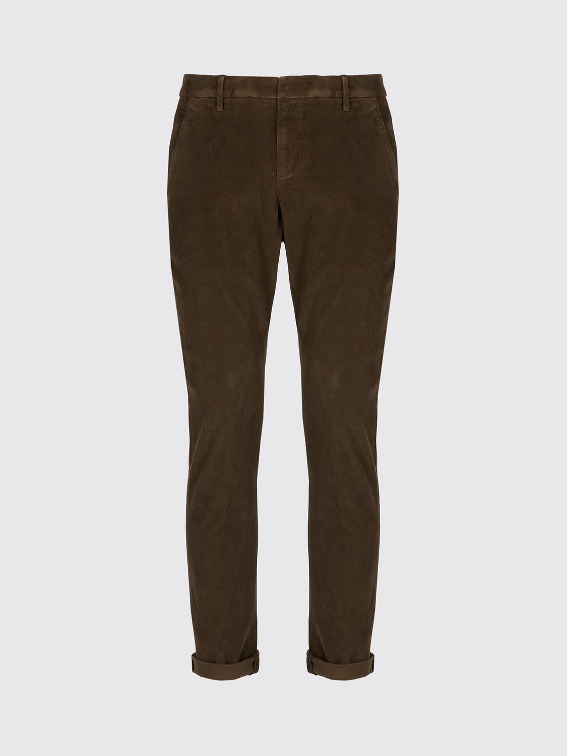 DONDUP PANTALONES: Pantalones chinos Gaubert Dondup slim fit de pana, Arena - Img 4