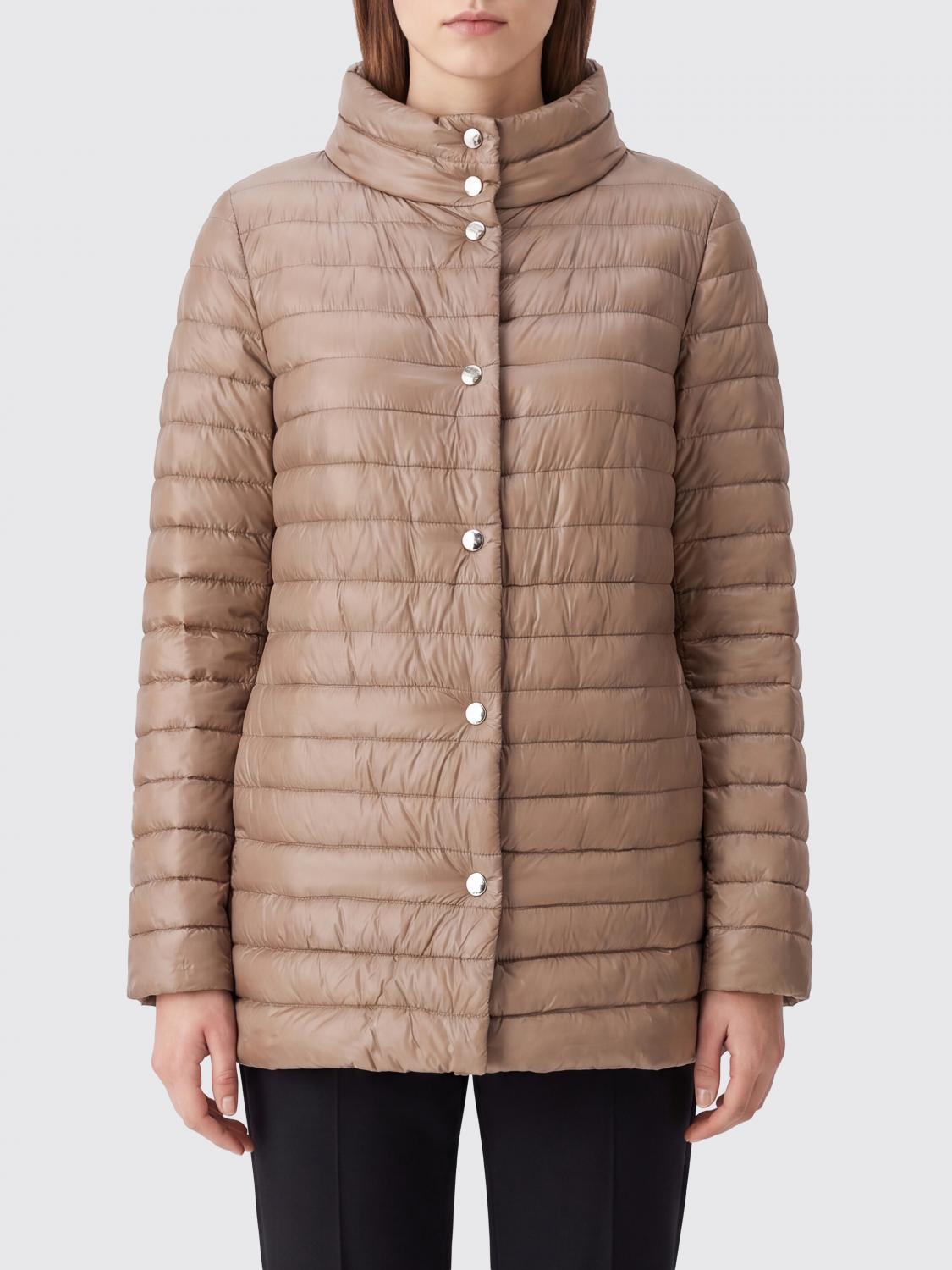 HERNO CHAQUETA: Plumífero corto reversible Herno de nailon ultraligero con relleno de pluma de oca, Gris - Img 1