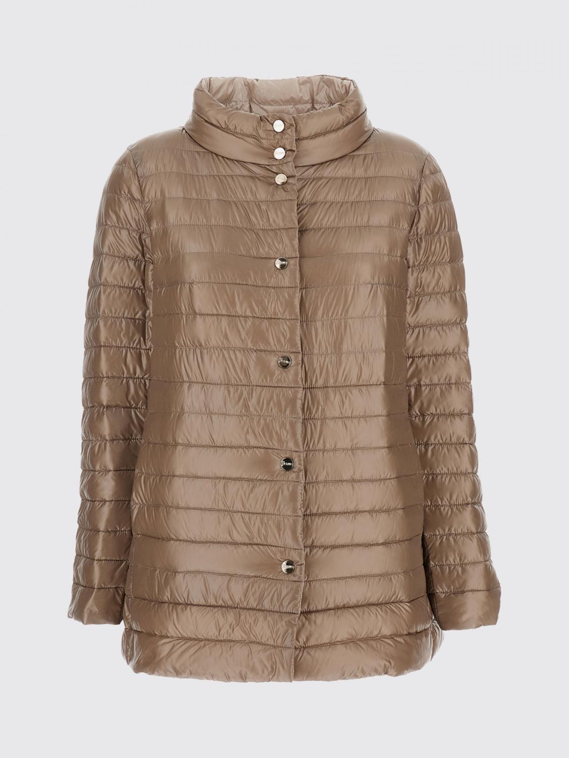 HERNO CHAQUETA: Plumífero corto reversible Herno de nailon ultraligero con relleno de pluma de oca, Gris - Img 2