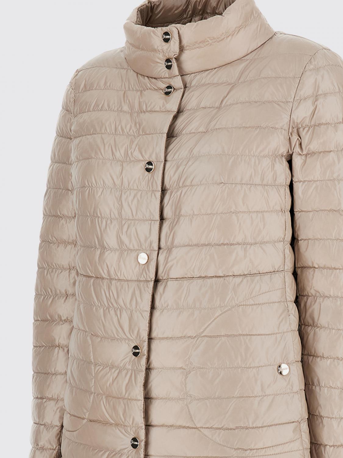 HERNO CHAQUETA: Plumífero corto reversible Herno de nailon ultraligero con relleno de pluma de oca, Gris - Img 4