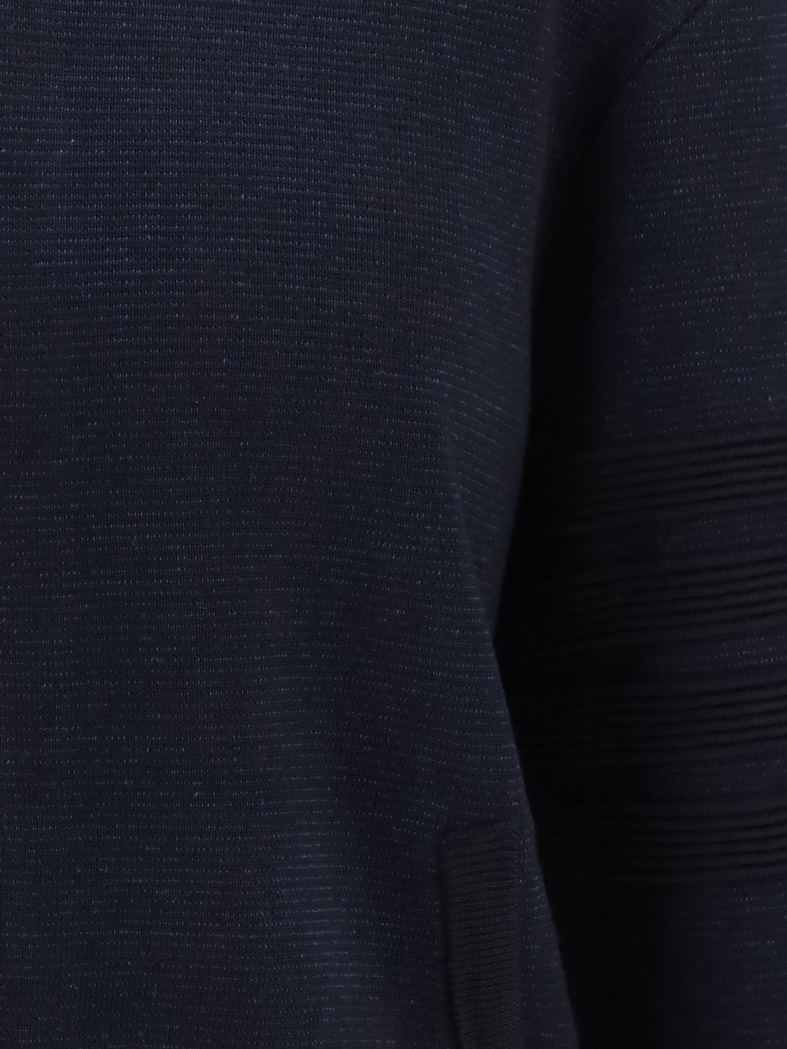 THOM BROWNE JERSEY: Sudadera de punto de lana Thom Browne con cremallera, cuello bomber y motivo 4-Bar, Azul Marino - Img 4