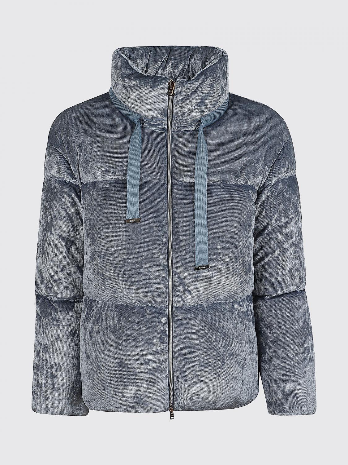 HERNO JACKE: Gesteppte Mikrofaser-Daunenjacke von Herno mit Stehkragen und Kapuze, Blau - Img 2
