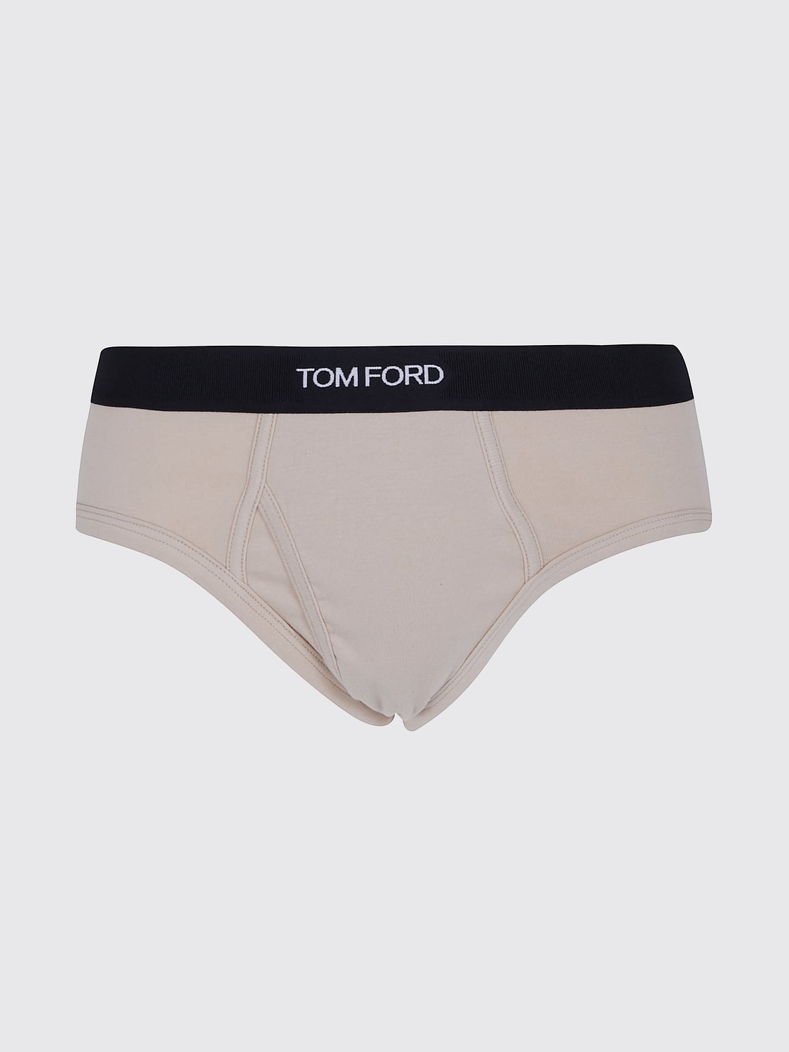 TOM FORD INTIMO: Slip Tom Ford in cotone stretch con fascia logata a contrasto, Rosa - Img 1