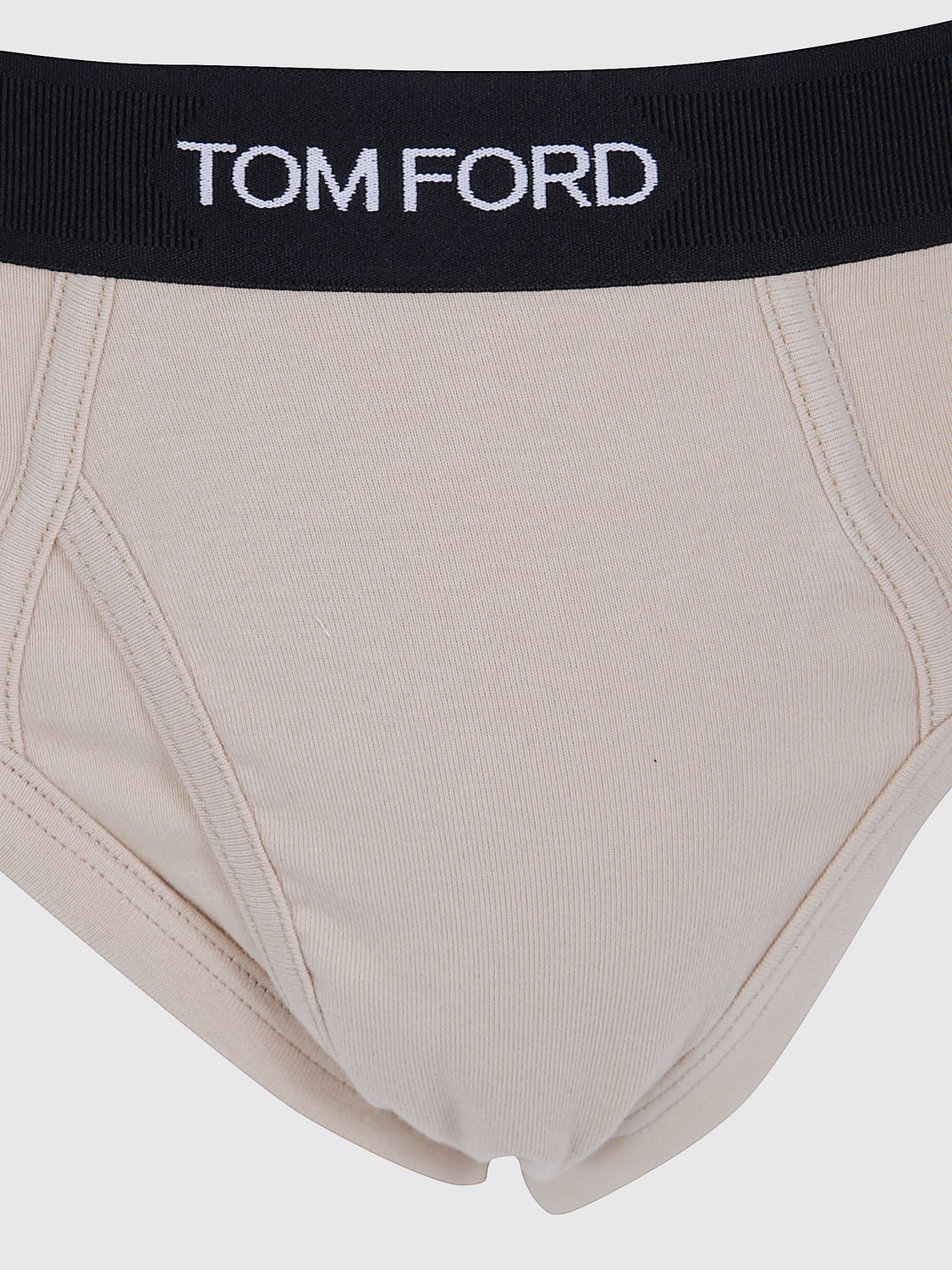 TOM FORD INTIMO: Slip Tom Ford in cotone stretch con fascia logata a contrasto, Rosa - Img 3