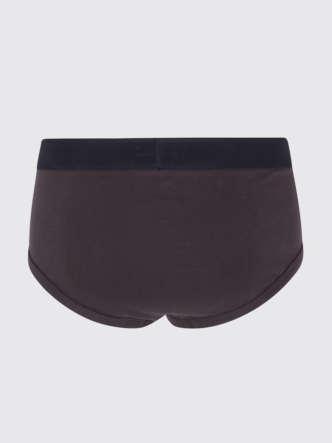 TOM FORD UNDERWEAR: Contrast Logo Waistband Stretch-Cotton Briefs Tom Ford, Brown - Img 2