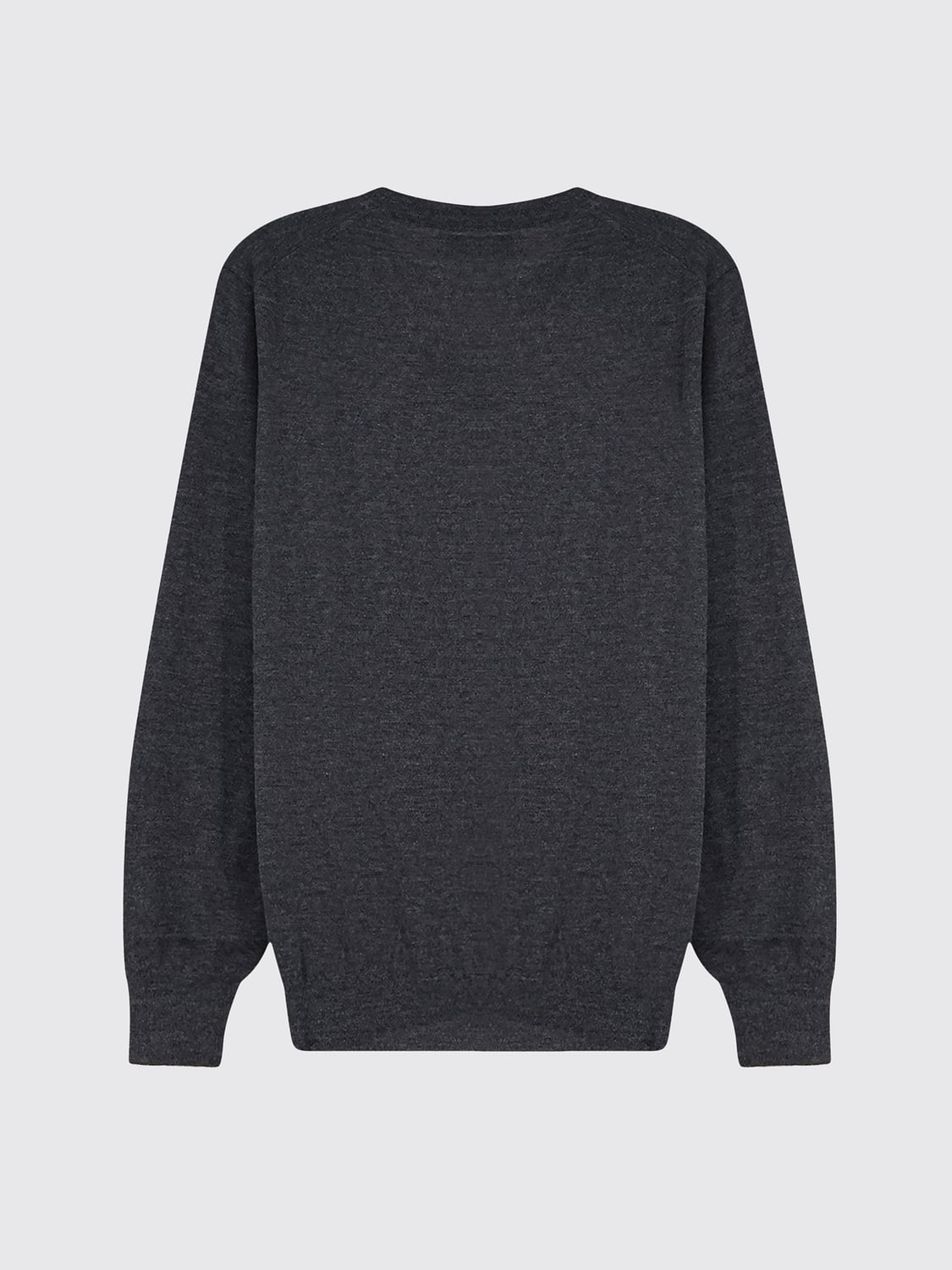BRUNELLO CUCINELLI SWEATER: Cashmere and Silk Blend Crewneck Sweater Brunello Cucinelli, Charcoal - Img 3