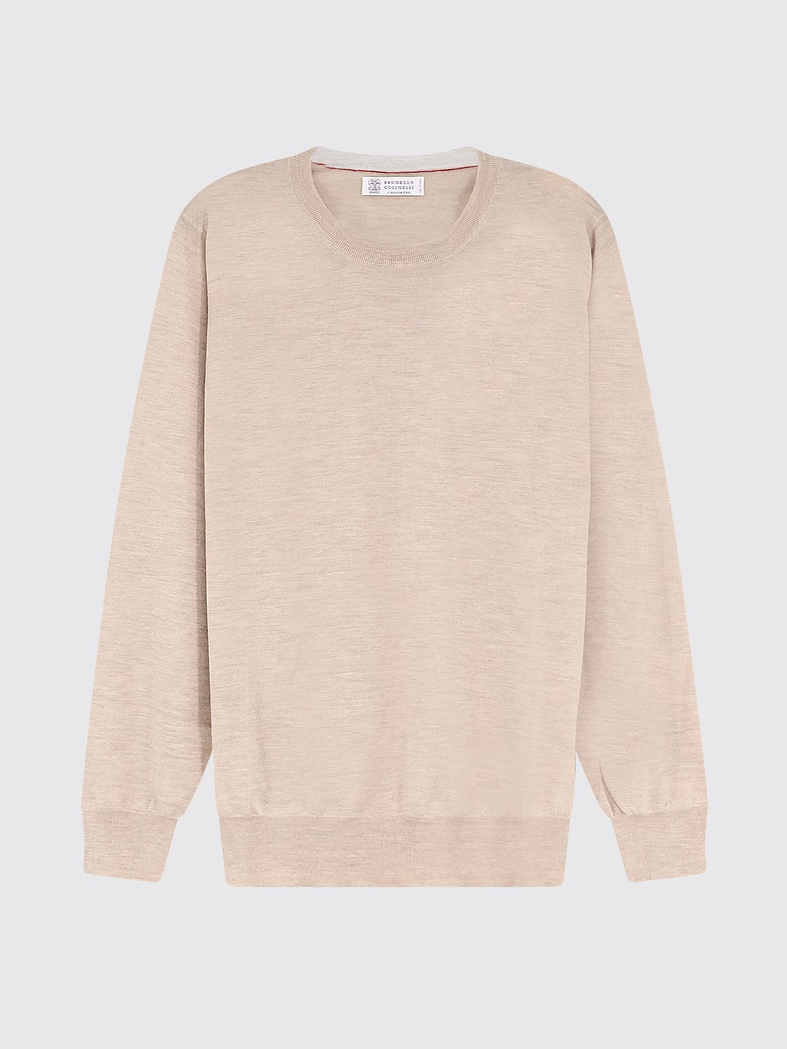 BRUNELLO CUCINELLI SWEATER: Cashmere and Silk Blend Crewneck Sweater Brunello Cucinelli, Camel - Img 2