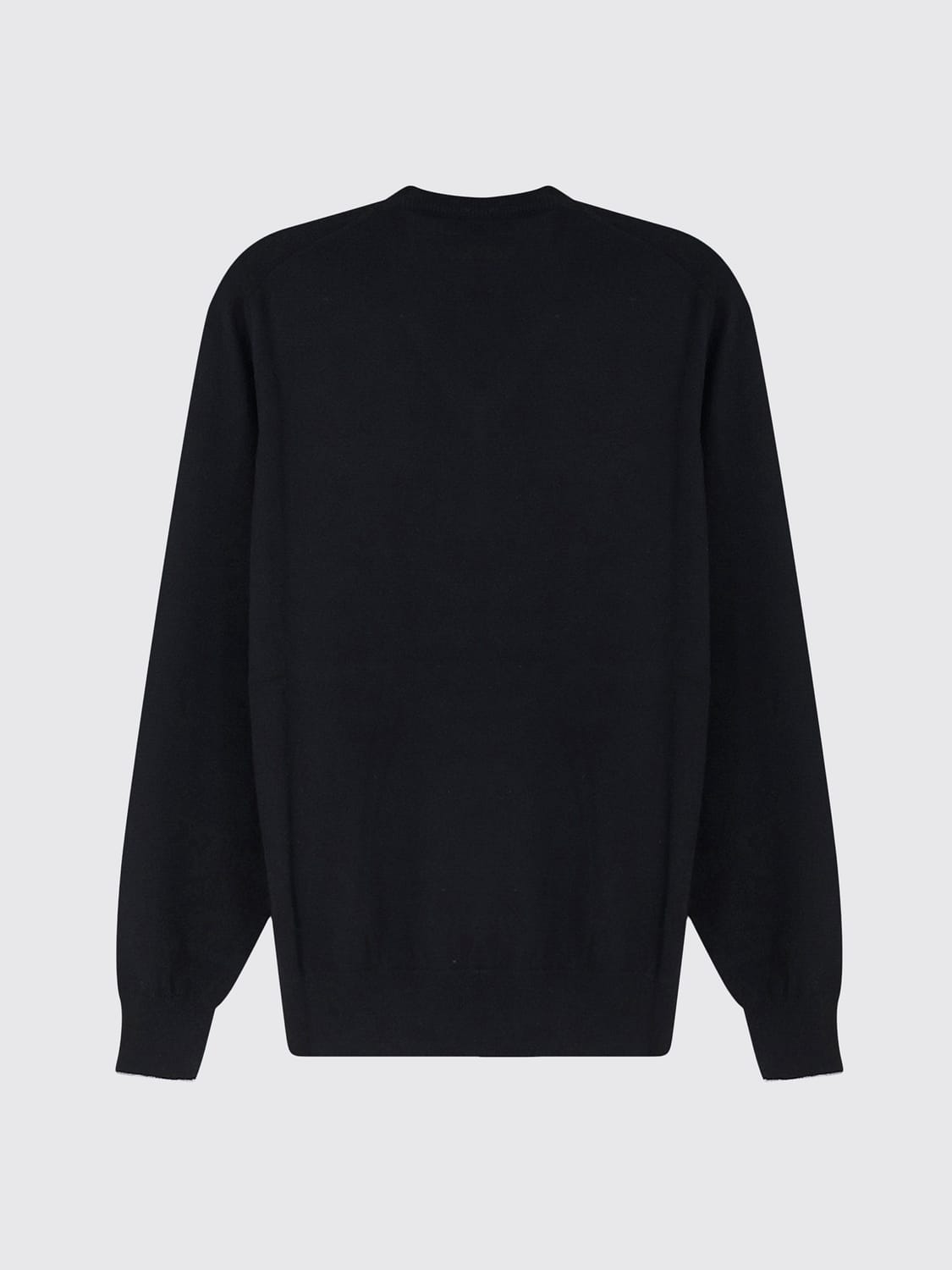 BRUNELLO CUCINELLI SWEATER: Pure Cashmere V-Neck Jumper Brunello Cucinelli with Ribbed Trims, Black - Img 3
