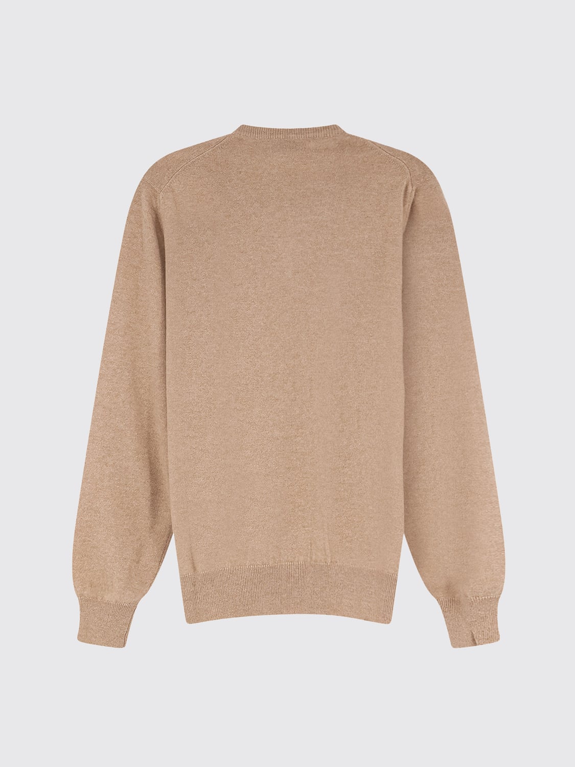 BRUNELLO CUCINELLI SWEATER: Pure Cashmere V-Neck Jumper Brunello Cucinelli with Ribbed Trims, Camel - Img 3