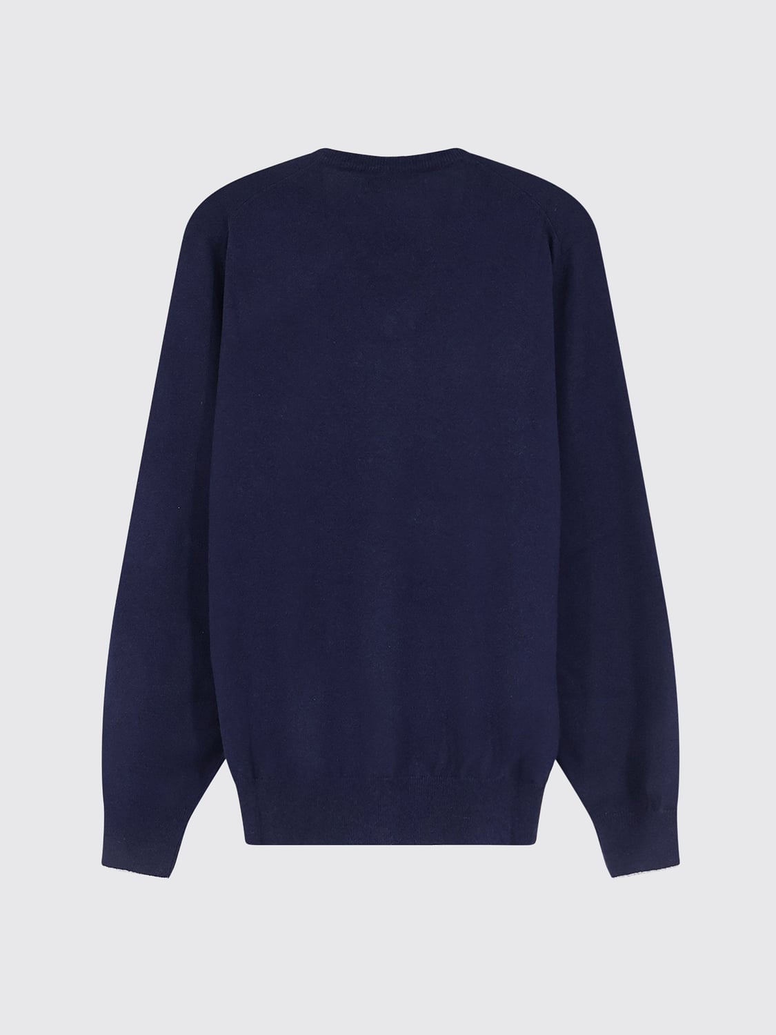 BRUNELLO CUCINELLI SWEATER: Pure Cashmere V-Neck Jumper Brunello Cucinelli with Ribbed Trims, Navy - Img 3