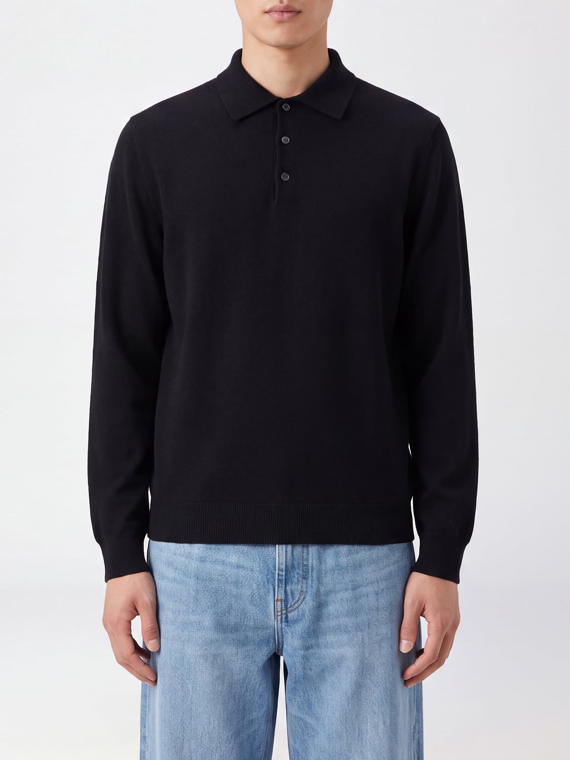 BRUNELLO CUCINELLI POLO: Polo herren Brunello Cucinelli, Schwarz - Img 1