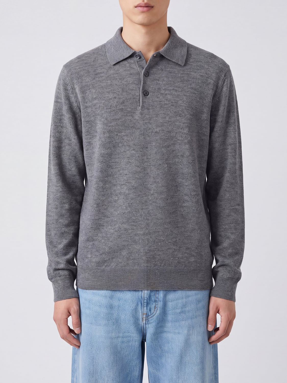 BRUNELLO CUCINELLI POLO: Polo homme Brunello Cucinelli, Plomb - Img 1