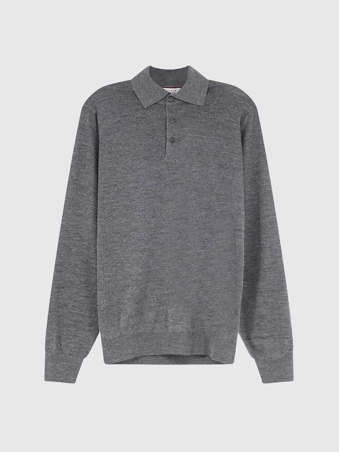 BRUNELLO CUCINELLI POLO: Polo homme Brunello Cucinelli, Plomb - Img 2