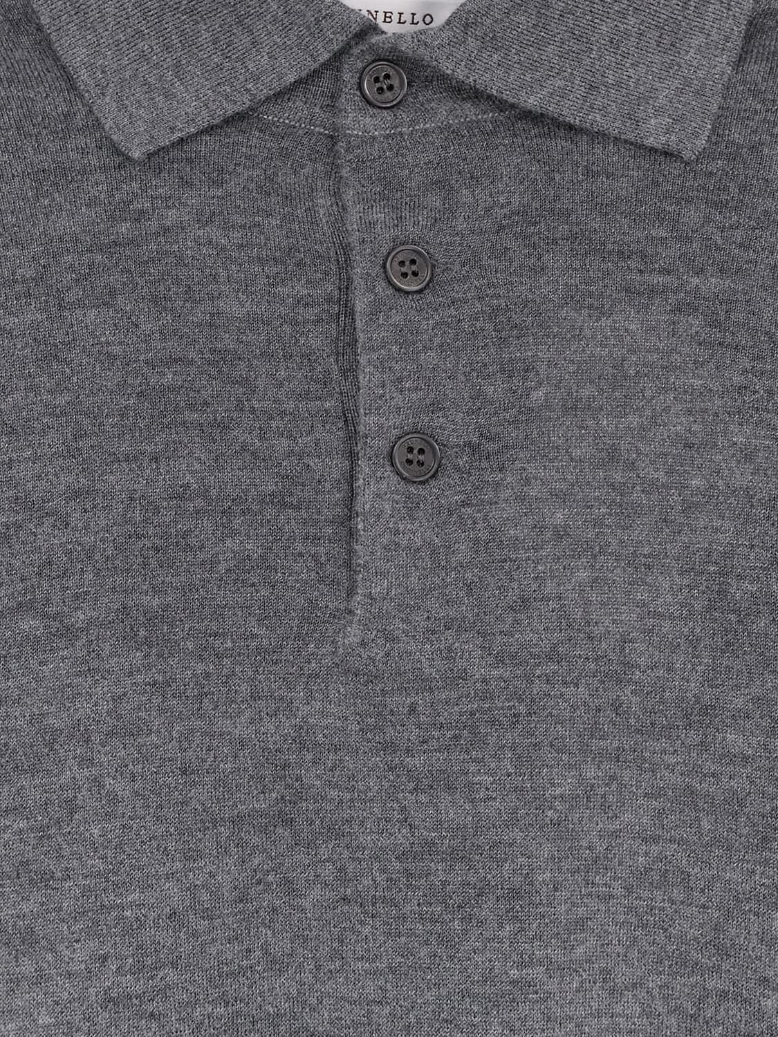 BRUNELLO CUCINELLI POLO: Polo homme Brunello Cucinelli, Plomb - Img 4