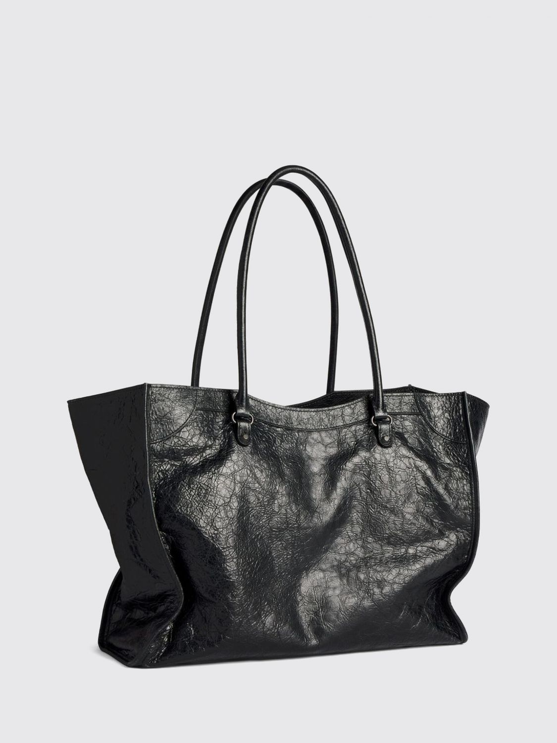 BALENCIAGA BORSA TOTE: Borsa tote Le City Balenciaga in pelle di agnello Arena con borchie, Nero - Img 2