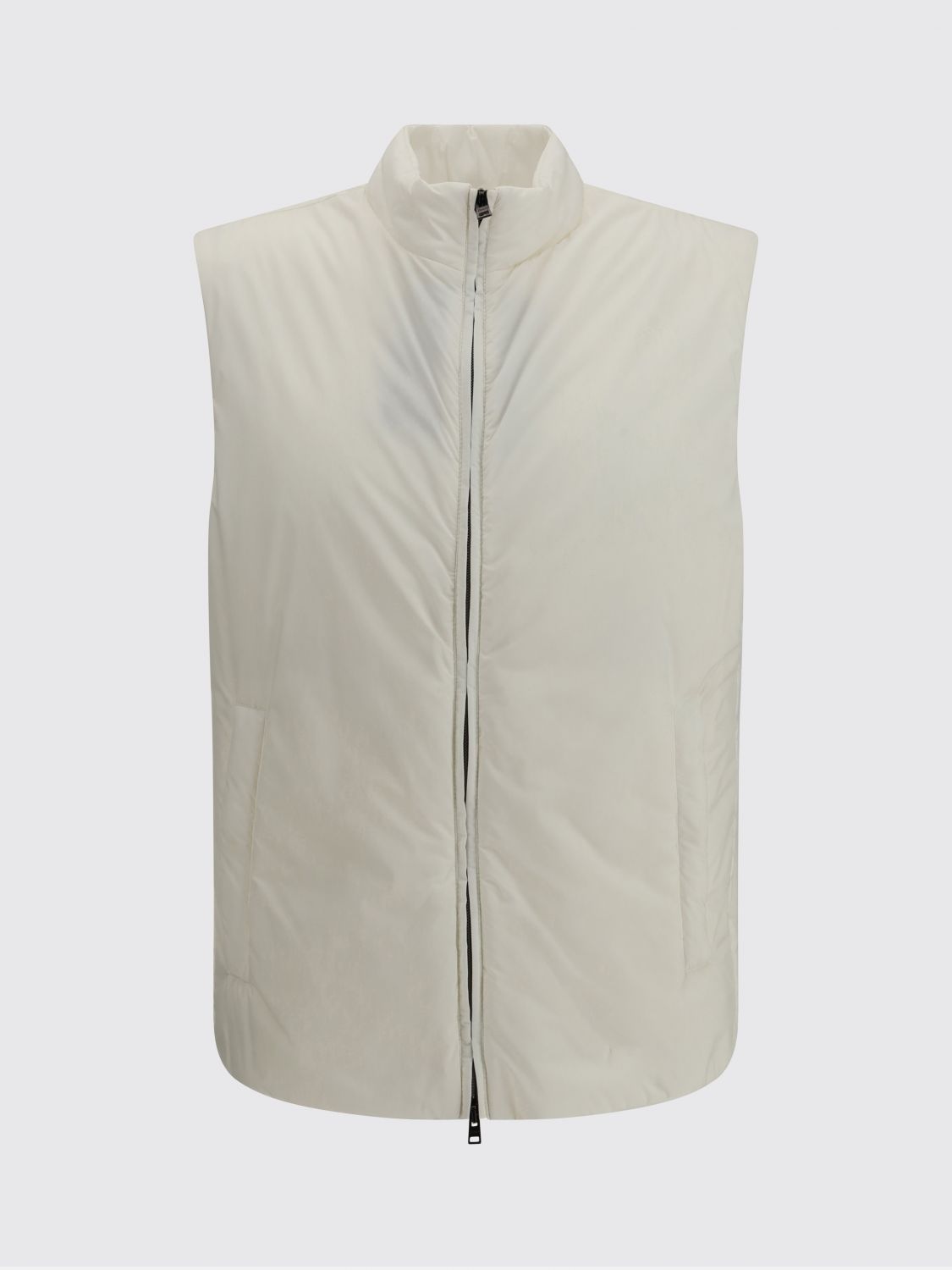 HERNO SUIT VEST: High Neck Water-Repellent Padded Gilet Herno in Recycled Nylon, White - Img 2