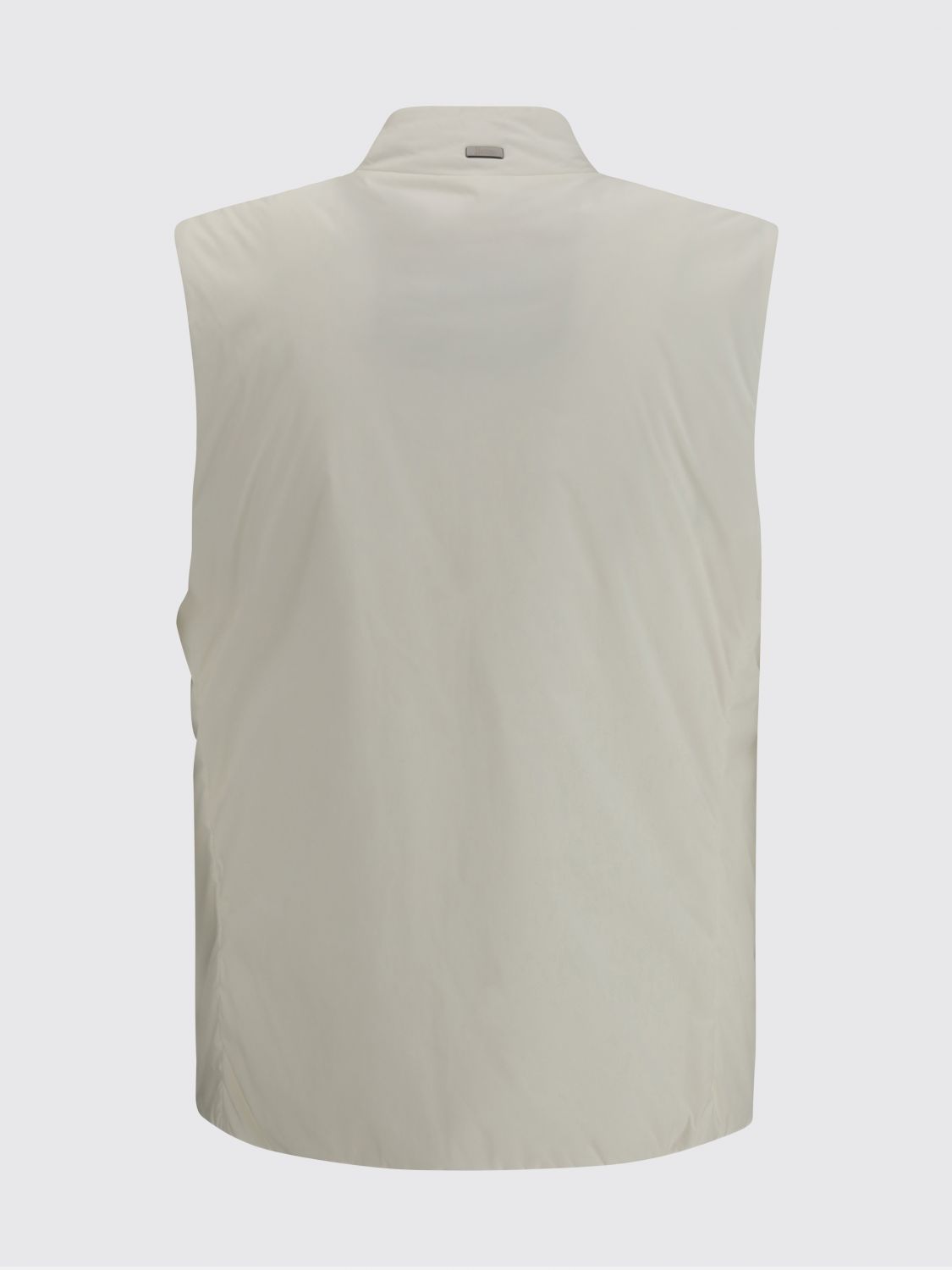 HERNO SUIT VEST: High Neck Water-Repellent Padded Gilet Herno in Recycled Nylon, White - Img 3